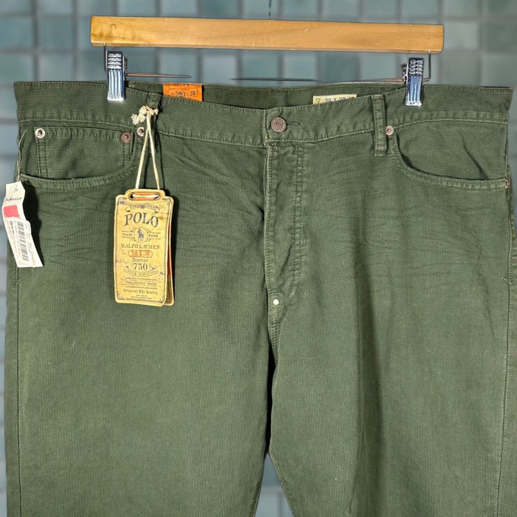 Polo Ralph Lauren Polo Ralph Lauren Mens 38x30 Bootcut Corduroy Pants Olive Green NWT Size US M / EU 48-50 / 2 - 1 Thumbnail