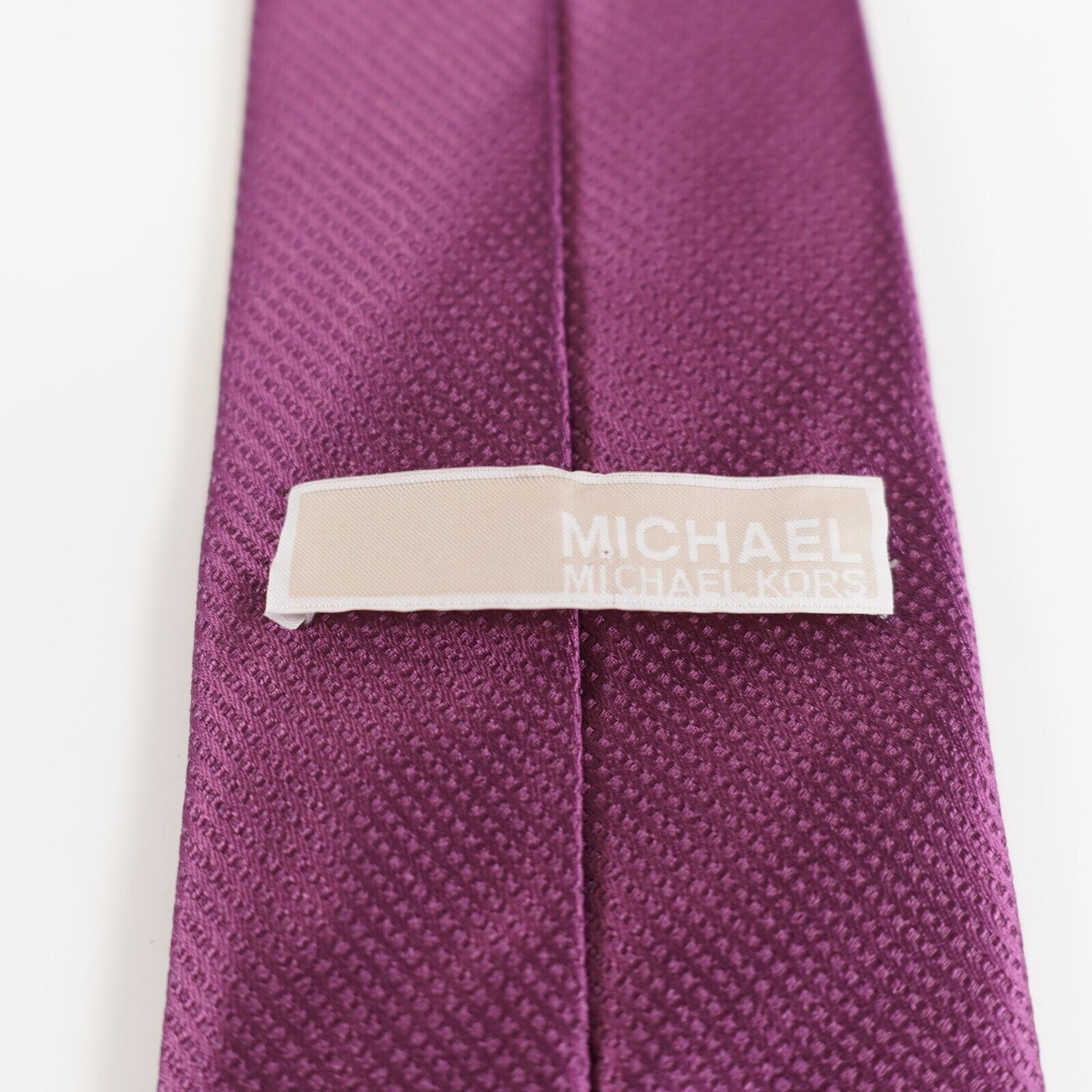 Michael Kors Michael Kors Purple Polka Dot Woven Silk Tie Size ONE SIZE - 4 Thumbnail