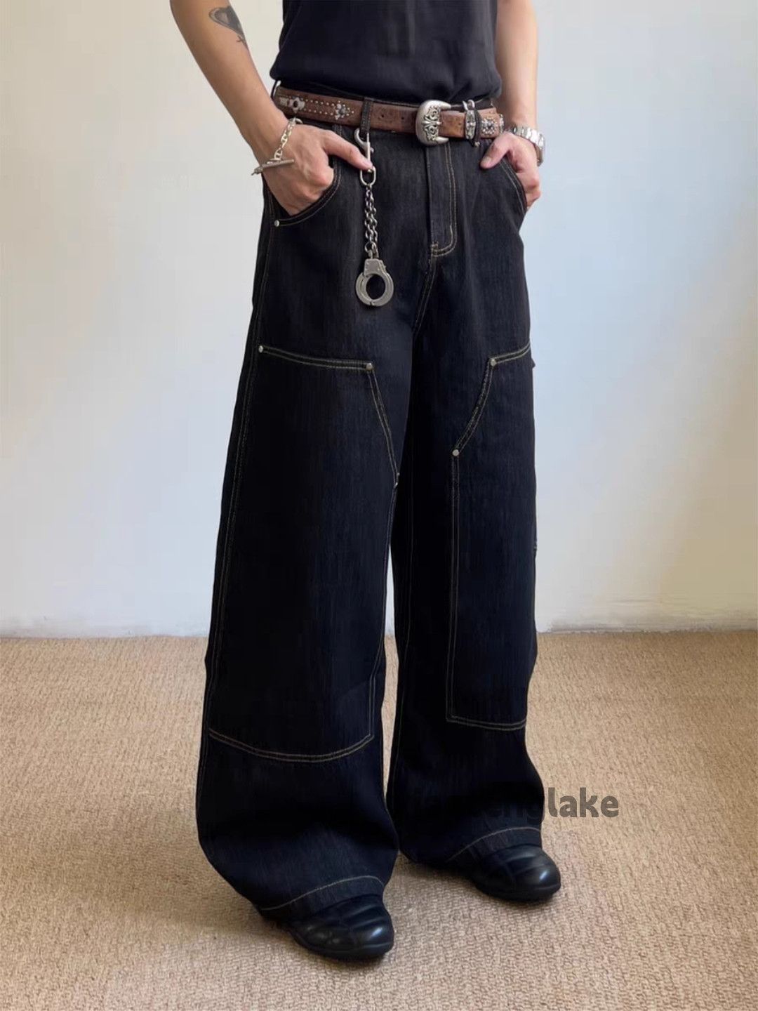 Vintage xz vintage loose baggy hiphop carpenter cargo jeans Size US 28 / EU 44 - 2 Thumbnail