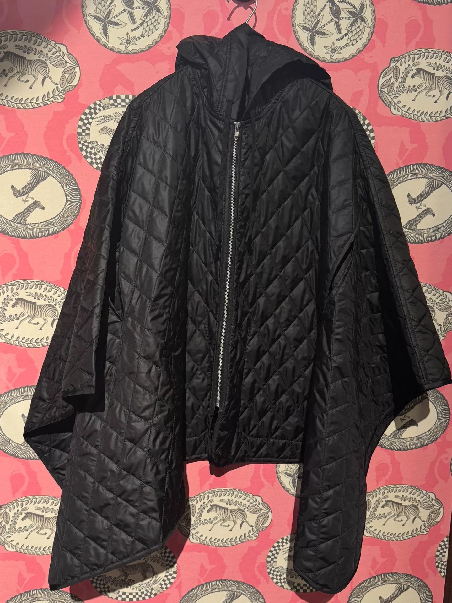 Comme des Garcons black quilted hooded cape jacket Size US M / EU 48-50 / 2 - 1 Thumbnail