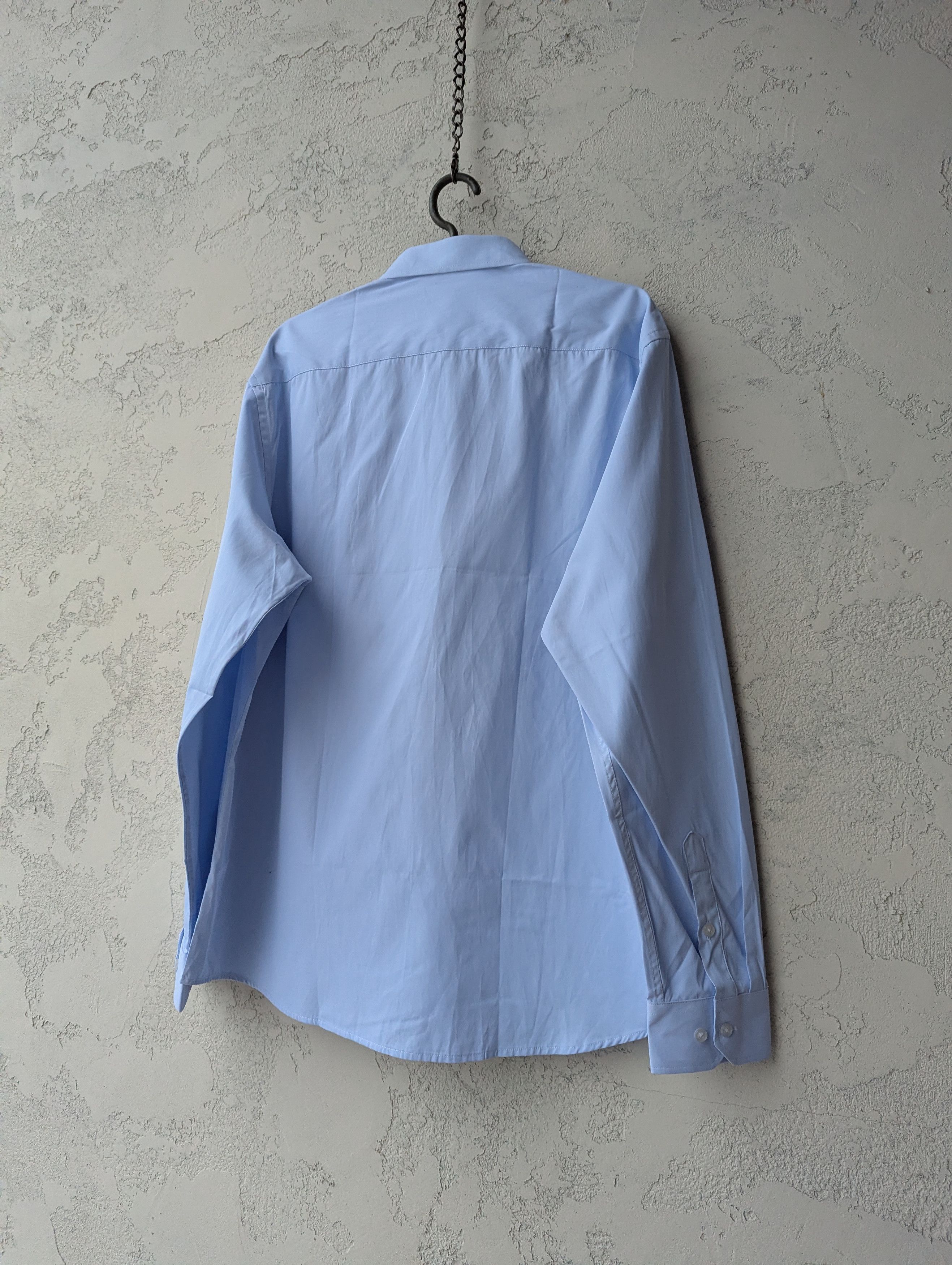 Playboy Playboy Vintage Light Blue Dress Shirt Subtle Bunny Logo Size US XXL / EU 58 / 5 - 11 Thumbnail