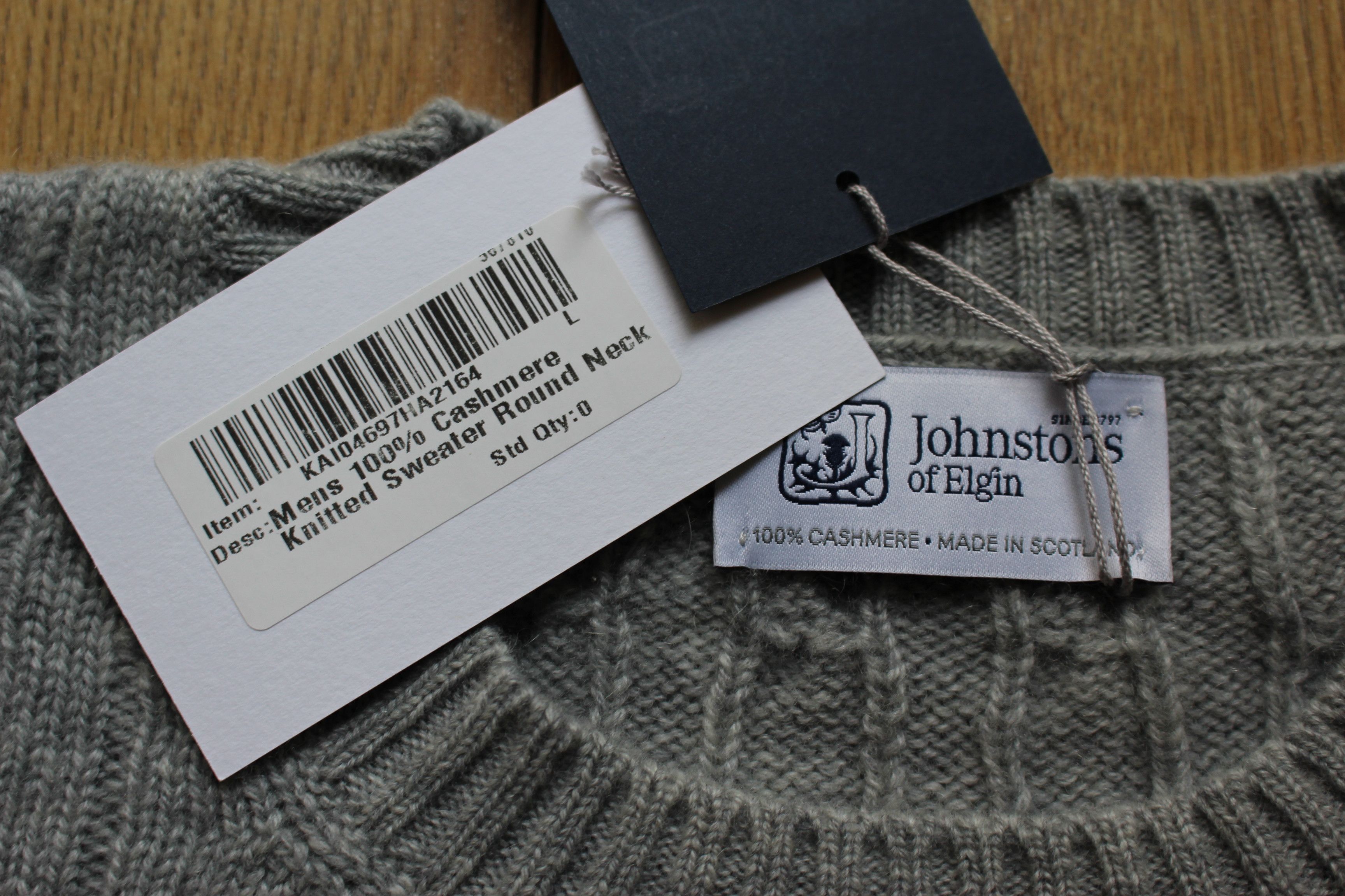 Johnstons Of Elgin Cashmere Cable Knit Sweater Size US L / EU 52-54 / 3 - 3 Thumbnail