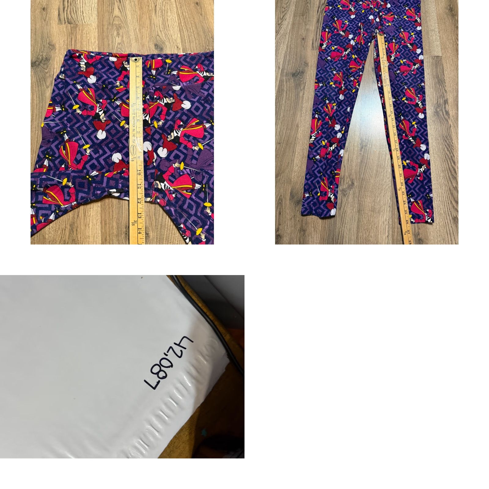 Vintage LuLaRoe Pants Women's Tall & Curvy 2 Blue Red Captain Hook Pull On Leggings Size 26" / US 2 / IT 38 - 8 Thumbnail