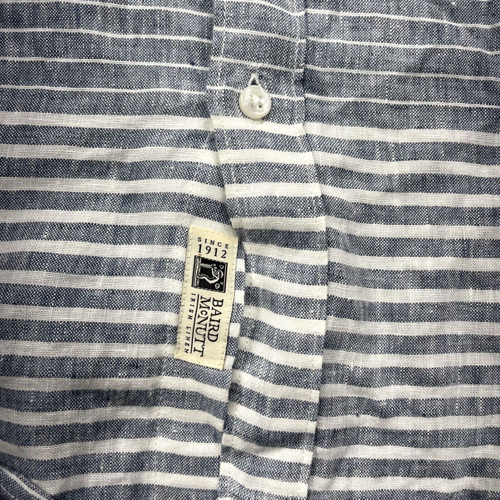 J.Crew J.CREW Shirt Mens L Blue Linen Button-Up Casual Beach Classic Camp 90s Theme Mens Size US L / EU 52-54 / 3 - 3 Thumbnail