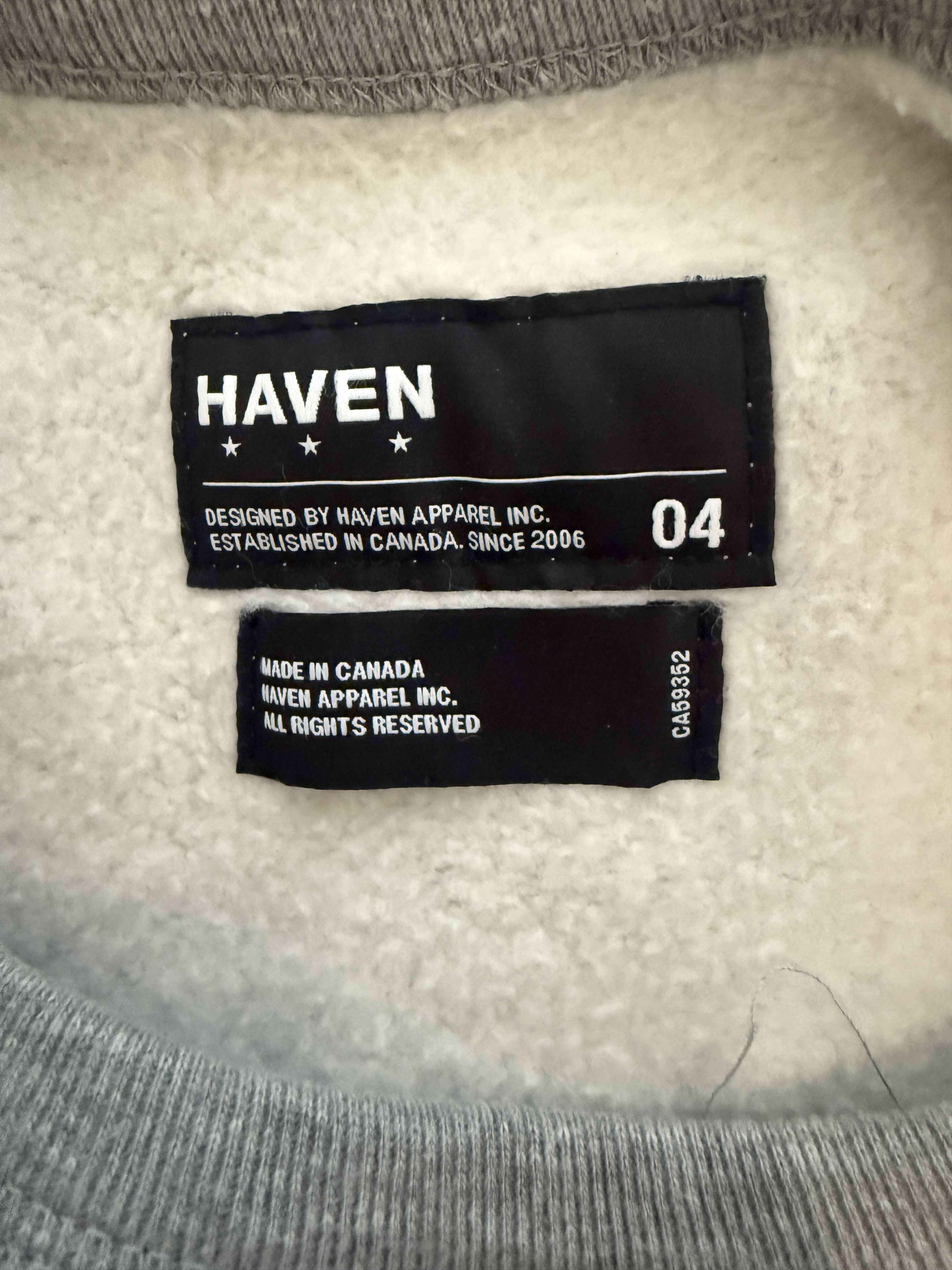 Haven HAVEN Logo Crewneck Heather Grey Size 4 (XL) Size US XL / EU 56 / 4 - 5 Thumbnail
