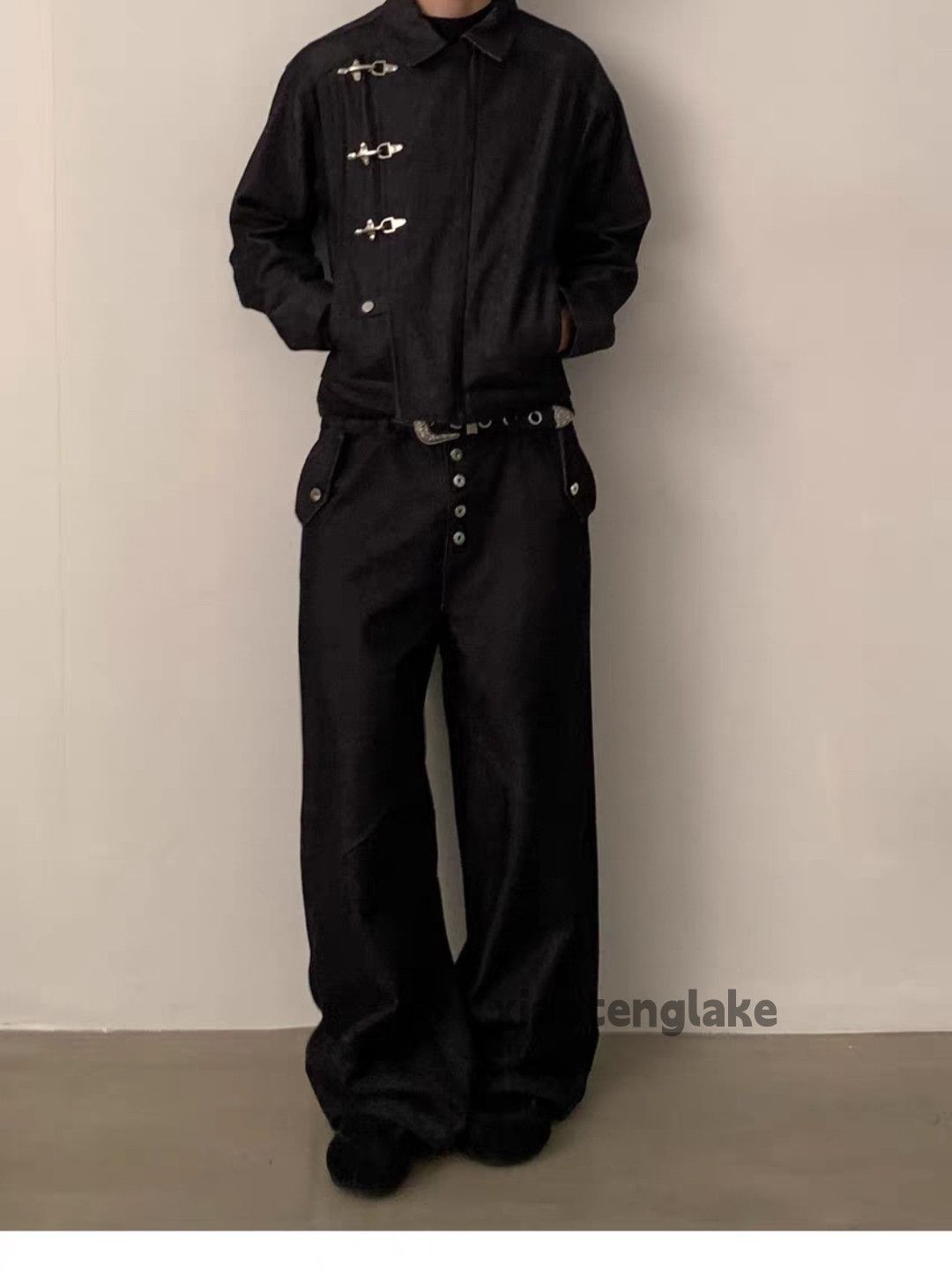 Jean otl Balenciaga rickowens style flared opium baggy jeans Size US 32 / EU 48 - 4 Thumbnail