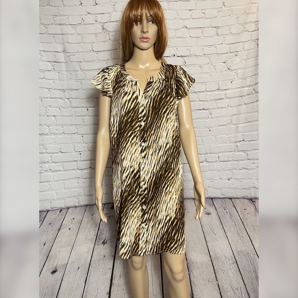 Other NWT New Roaman's Animal Print Rayon Tunic Dress Size 16W Size XXL / US 16-18 / IT 52-54 - 1 Thumbnail