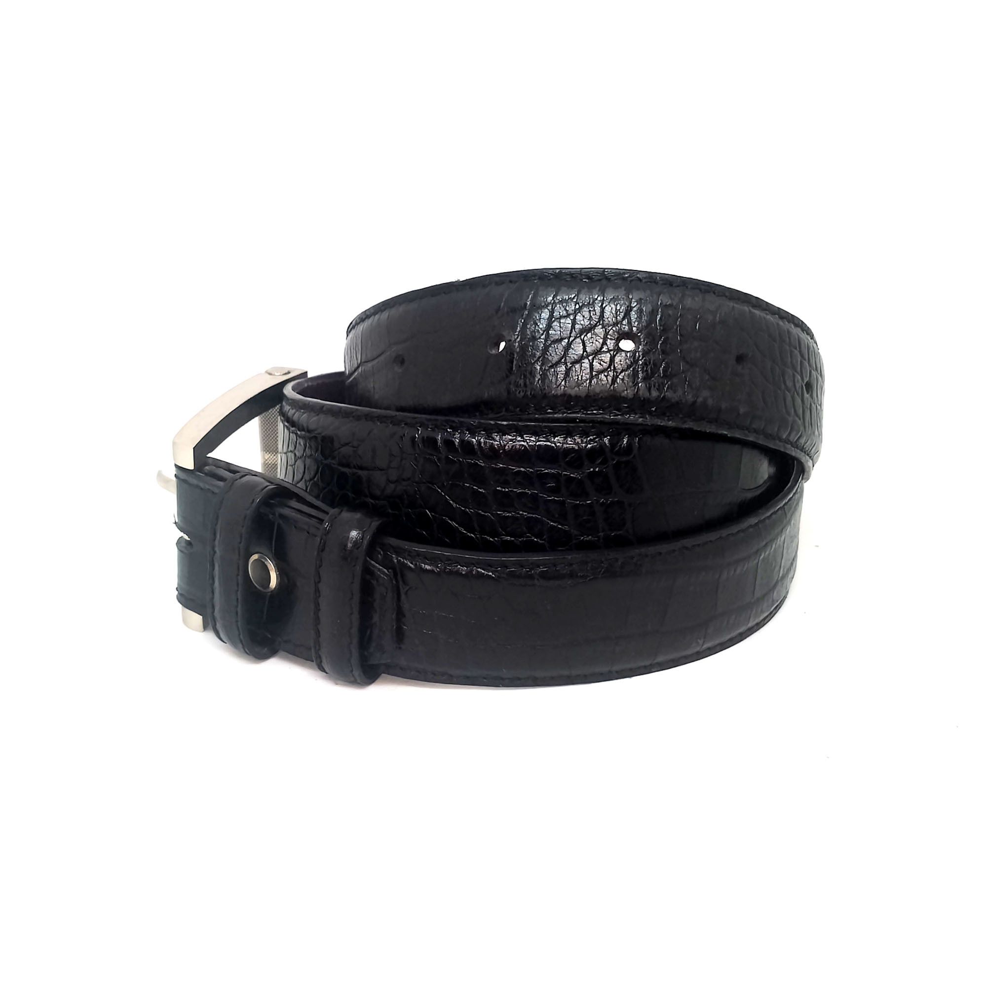 Other Elliot Rhodes Black Leather Belt Handcrafted Italy Size 36 - 5 Thumbnail