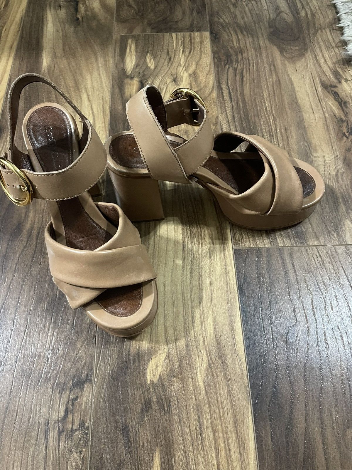 See by Chloe See By Chloe Lyna leather platform sandals Size US 8.5 / IT 38.5 - 3 Thumbnail