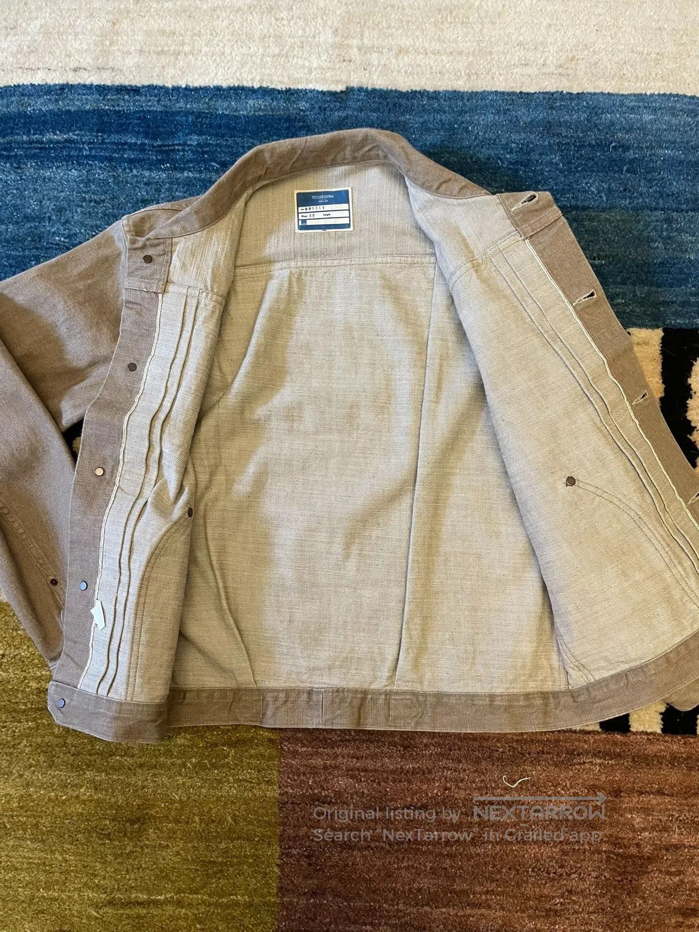 Red Clouds Collective Red Cloud Light Khaki Denim Jacket. Size US L / EU 52-54 / 3 - 4 Thumbnail