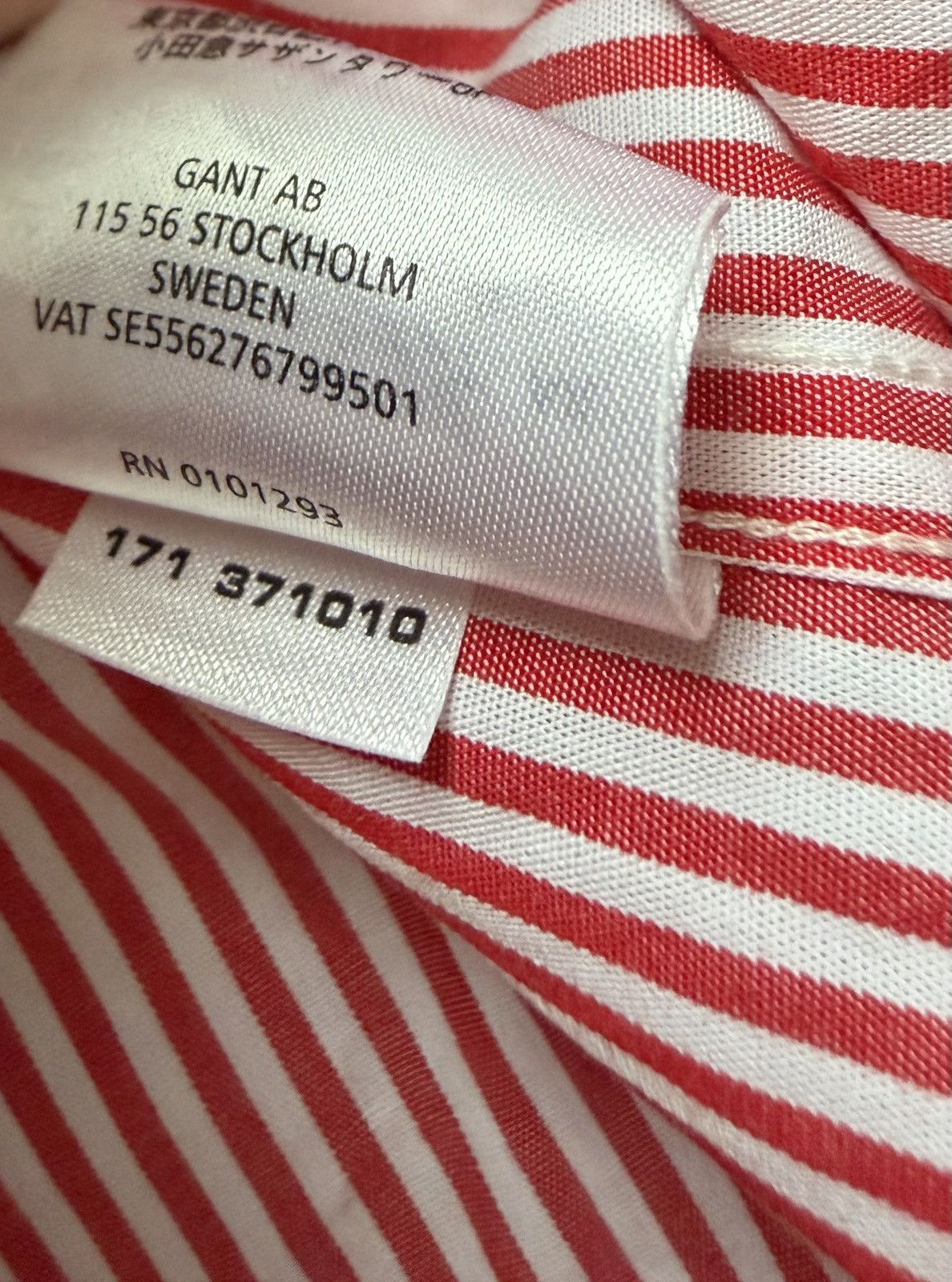 Gant GANT The Poplin Banker Red White Long Sleeve Shirt Size Mens Size US L / EU 52-54 / 3 - 5 Thumbnail