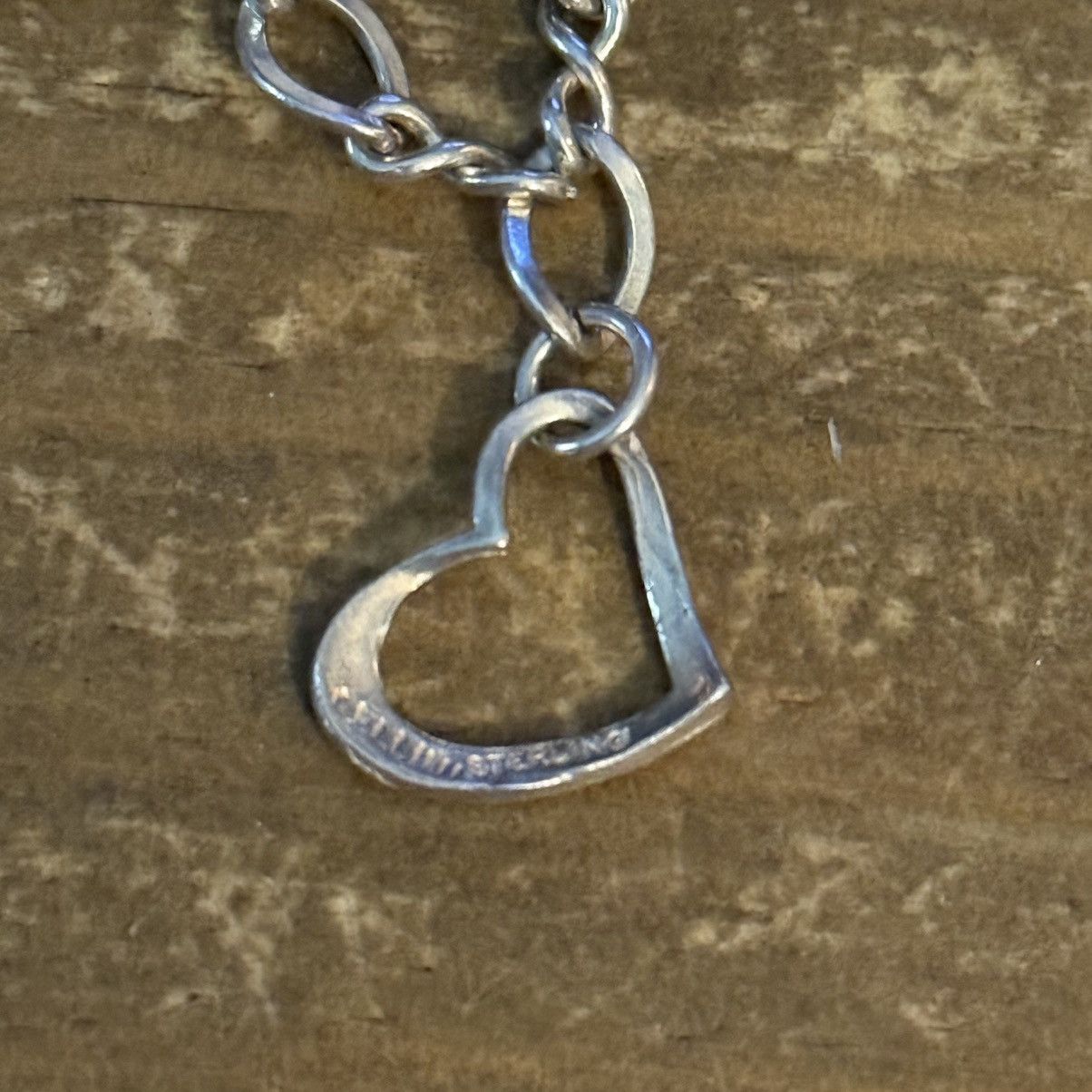 Vintage Vintage Cellini sterling heart charm bracelet Size ONE SIZE - 5 Thumbnail