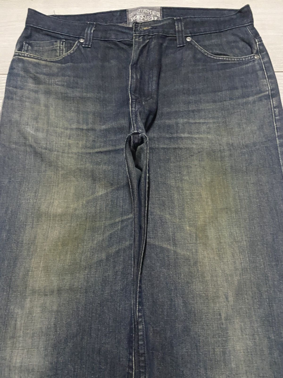 Stussy Vintage Stussy Garment WorkGear Mud Wash Baggy Jeans Size US 35 - 3 Thumbnail