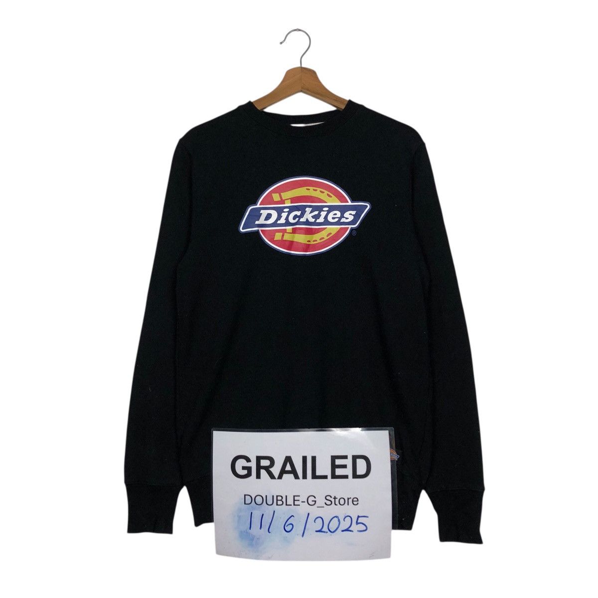 Japanese Brand Dickies Workwear Logo Sweatshirt Black Long Sleeve Crewneck Size US S / EU 44-46 / 1 - 1 Thumbnail
