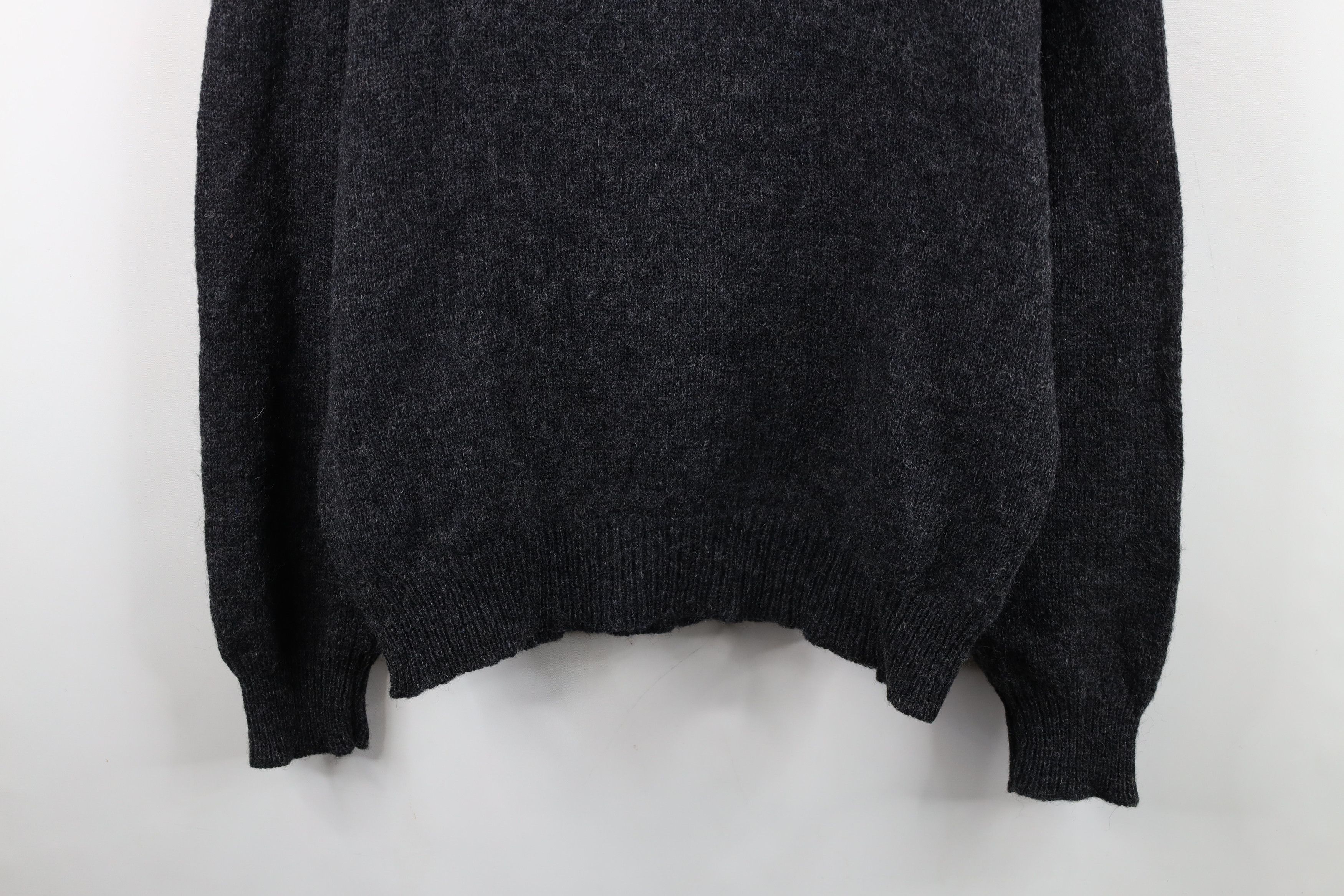 Vintage Vintage 90s Streetwear Wool Knit Crewneck Sweater Dark Gray Size US L / EU 52-54 / 3 - 3 Thumbnail