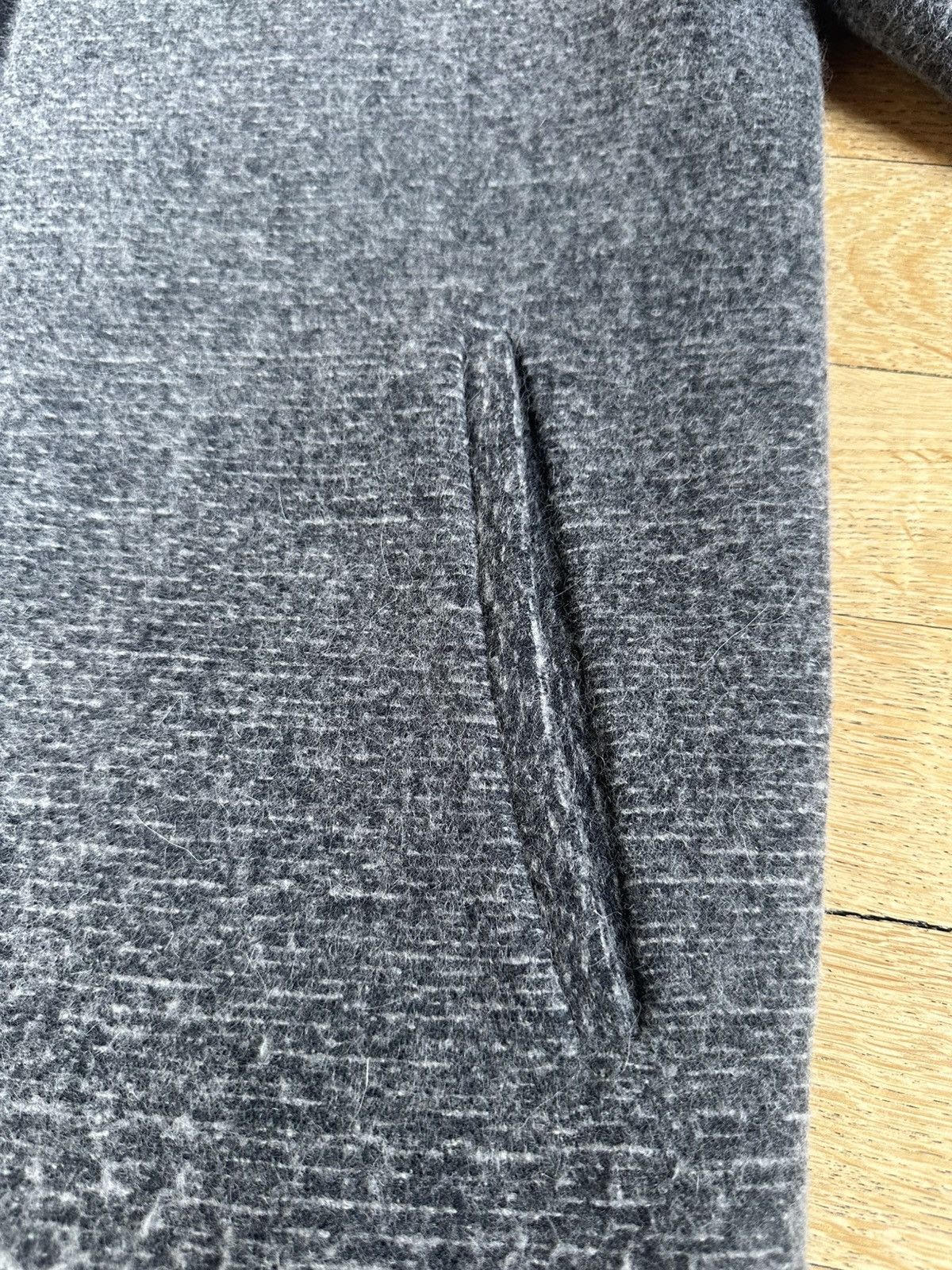 Label Under Construction Reversible wool and angora dark grey bomber Size US L / EU 52-54 / 3 - 13 Thumbnail