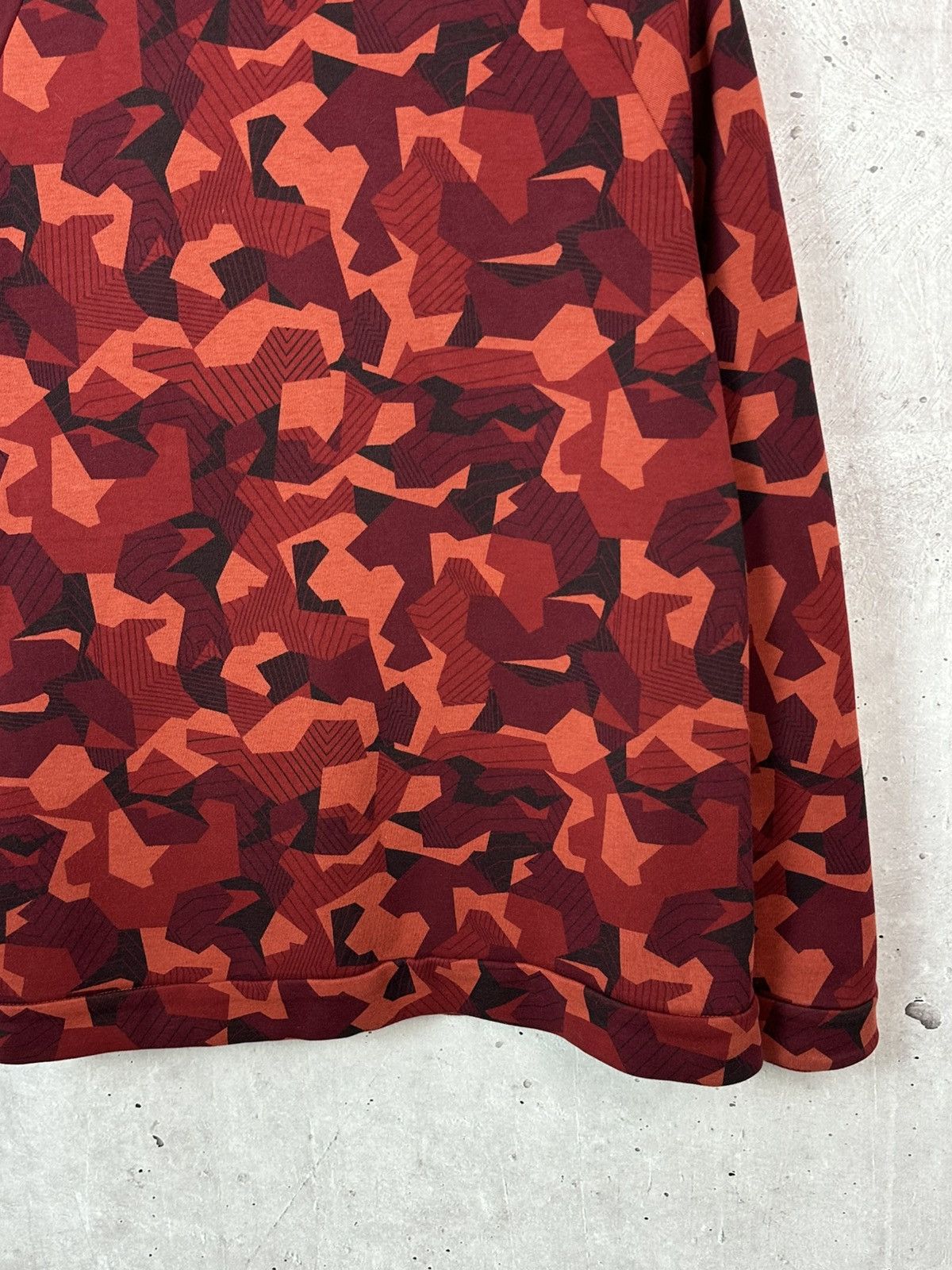 Nike Nike Tech Fleece Red Camo Crew Neck Cotton Men’s Sweatshirt Size US M / EU 48-50 / 2 - 10 Thumbnail