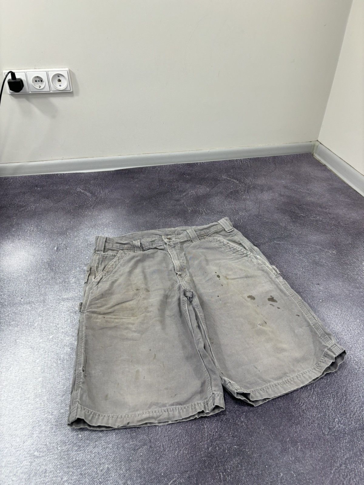 Carhartt Vintage Carhartt Y2K Workwear Grey Hype Skate Baggy Shorts Size US 36 / EU 52 - 8 Thumbnail
