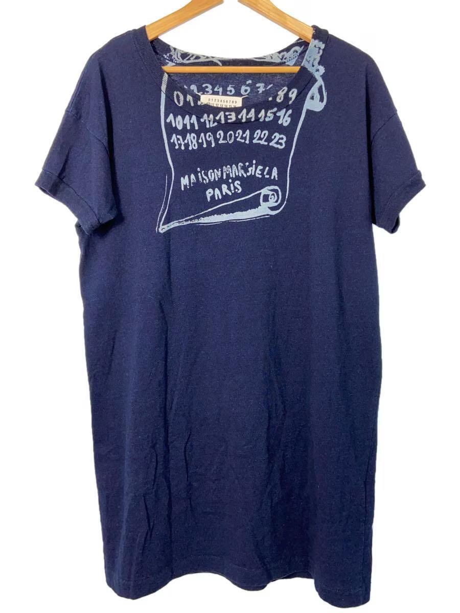 image of Maison Margiela Trompe-L'œil Scroll Tee in Navy, Men's (Size Large)