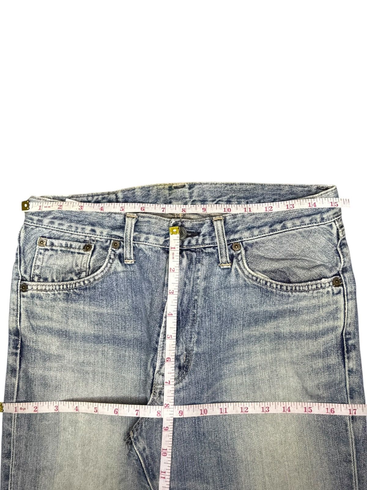 Edwin Exclusive Vintage Edwin XV Faded Wash Distress Flare Jeans Size US 30 / EU 46 - 6 Thumbnail