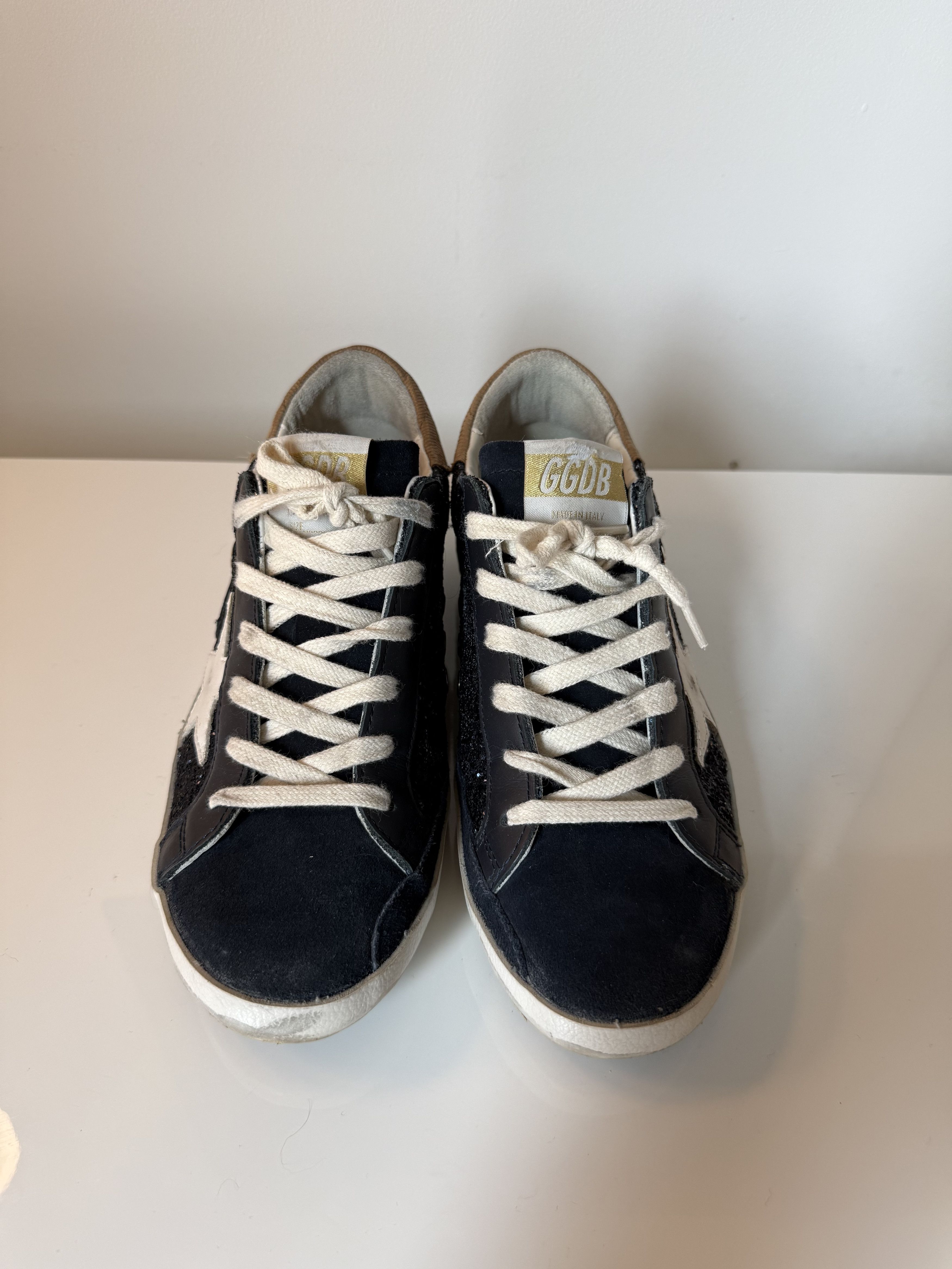 Golden Goose Golden Goose Blue Glitter/Camel Sneaker Size US 8 / IT 38 - 2 Thumbnail