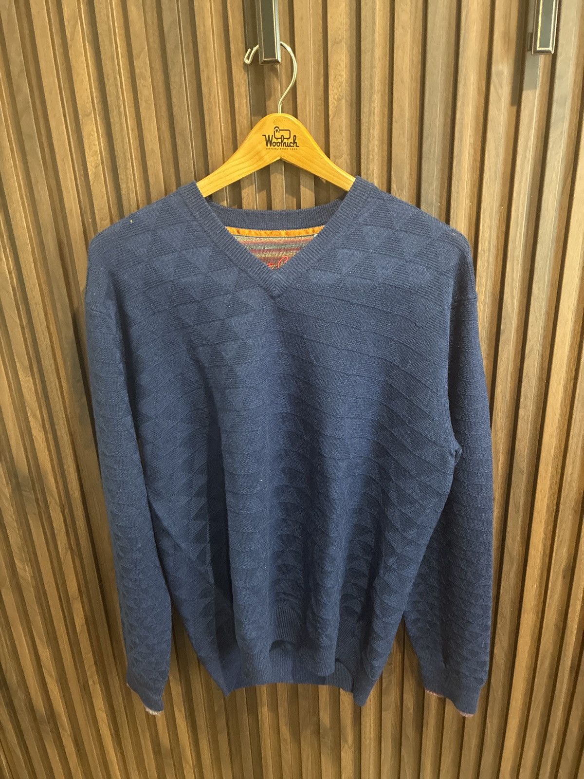 Robert Graham Robert Graham Navy Sweater Size US M / EU 48-50 / 2 - 1 Thumbnail