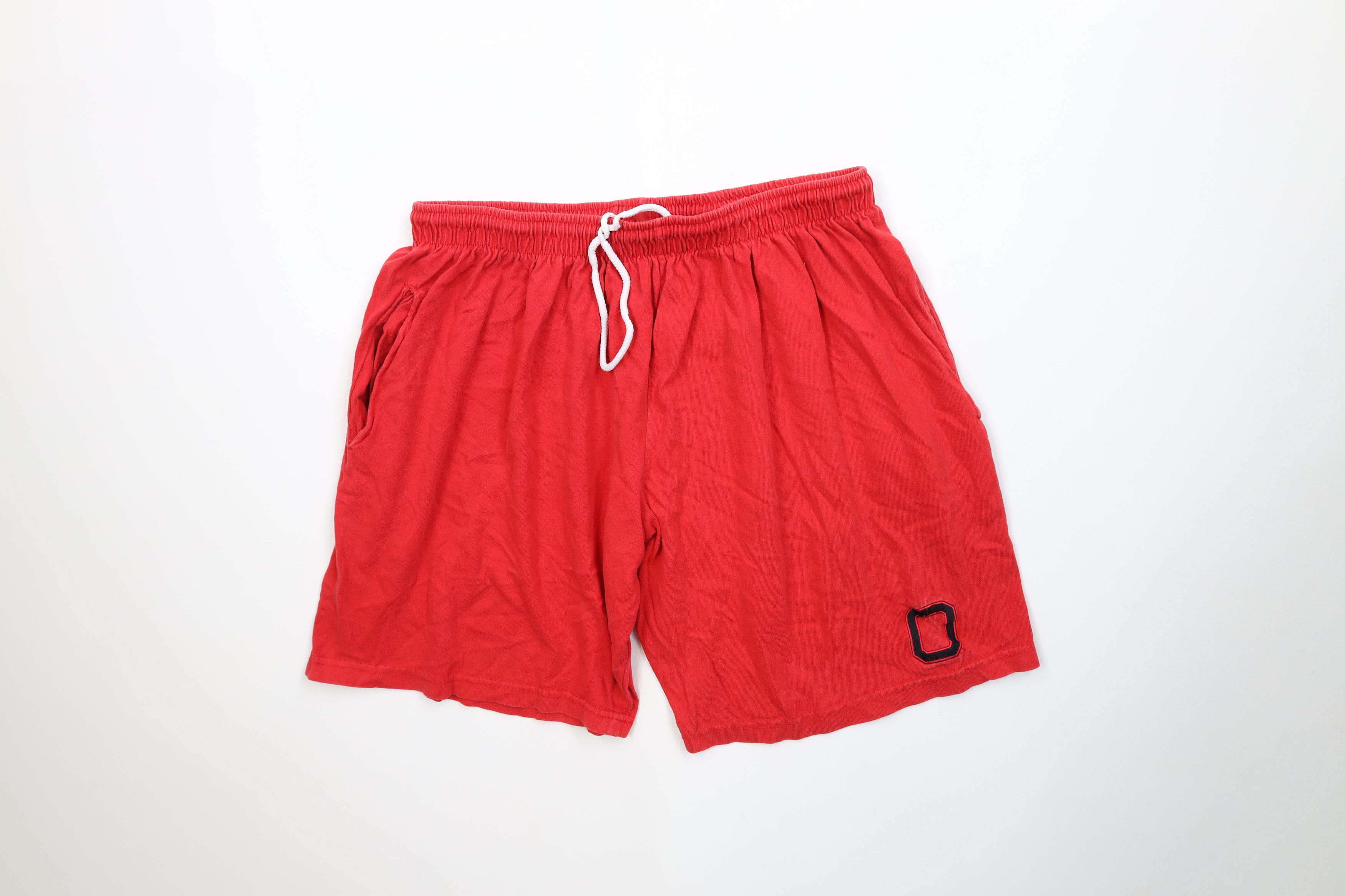 Vintage Vintage 90s University Above Knee Shorts Red Cotton USA Size US 34 / EU 50 - 1 Thumbnail