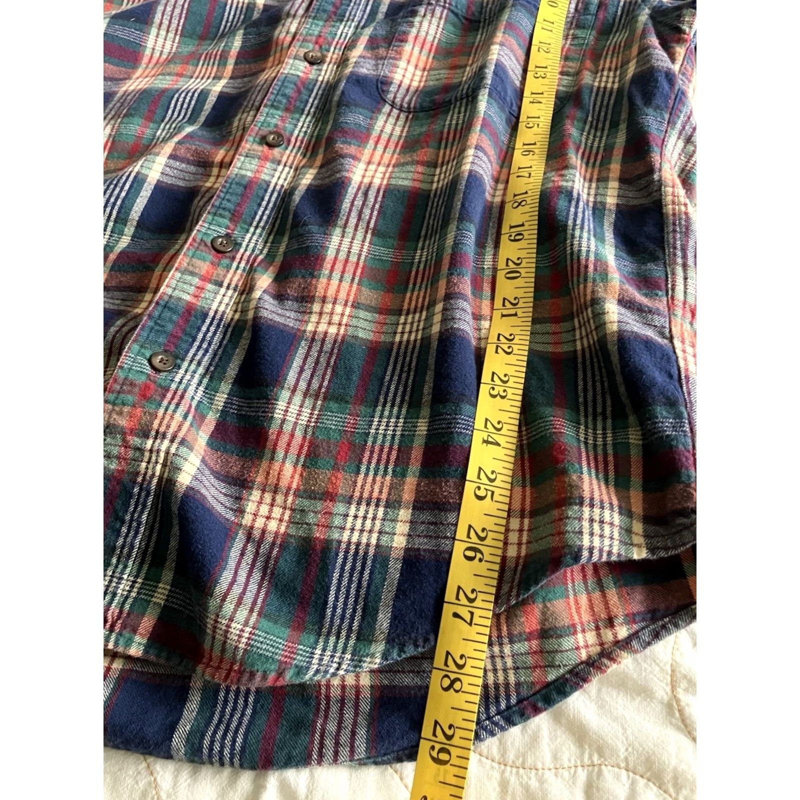 Eddie Bauer VINTAGE Eddie Bauer Men's S Long Sleeve Button-Up Cotton Flannel Shirt Green Plaid Size US S / EU 44-46 / 1 - 5 Thumbnail