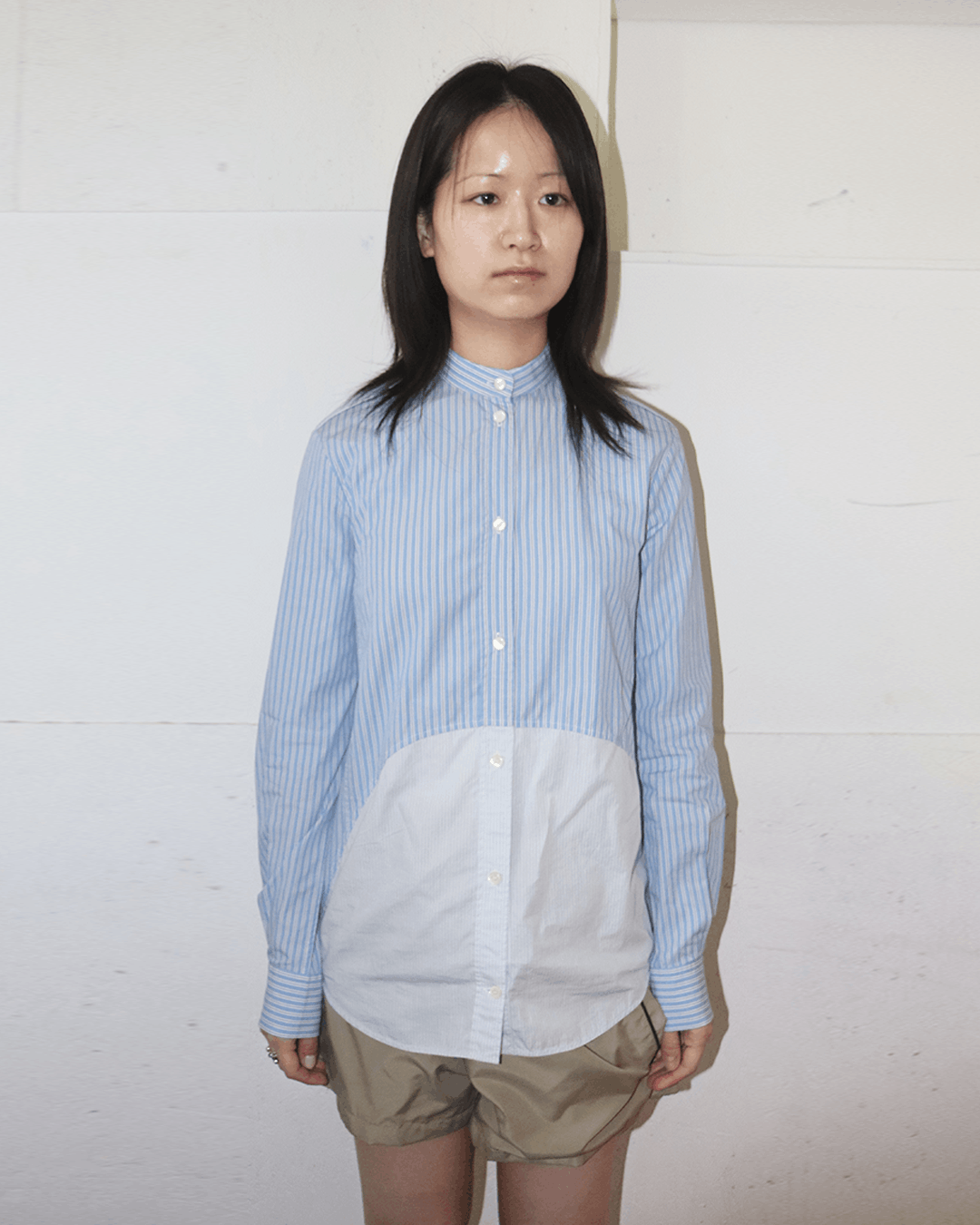 Celine Celine by Phoebe Philo Stripe Mixed Fabric Shirt Size XS / US 0-2 / IT 36-38 - 2 Thumbnail