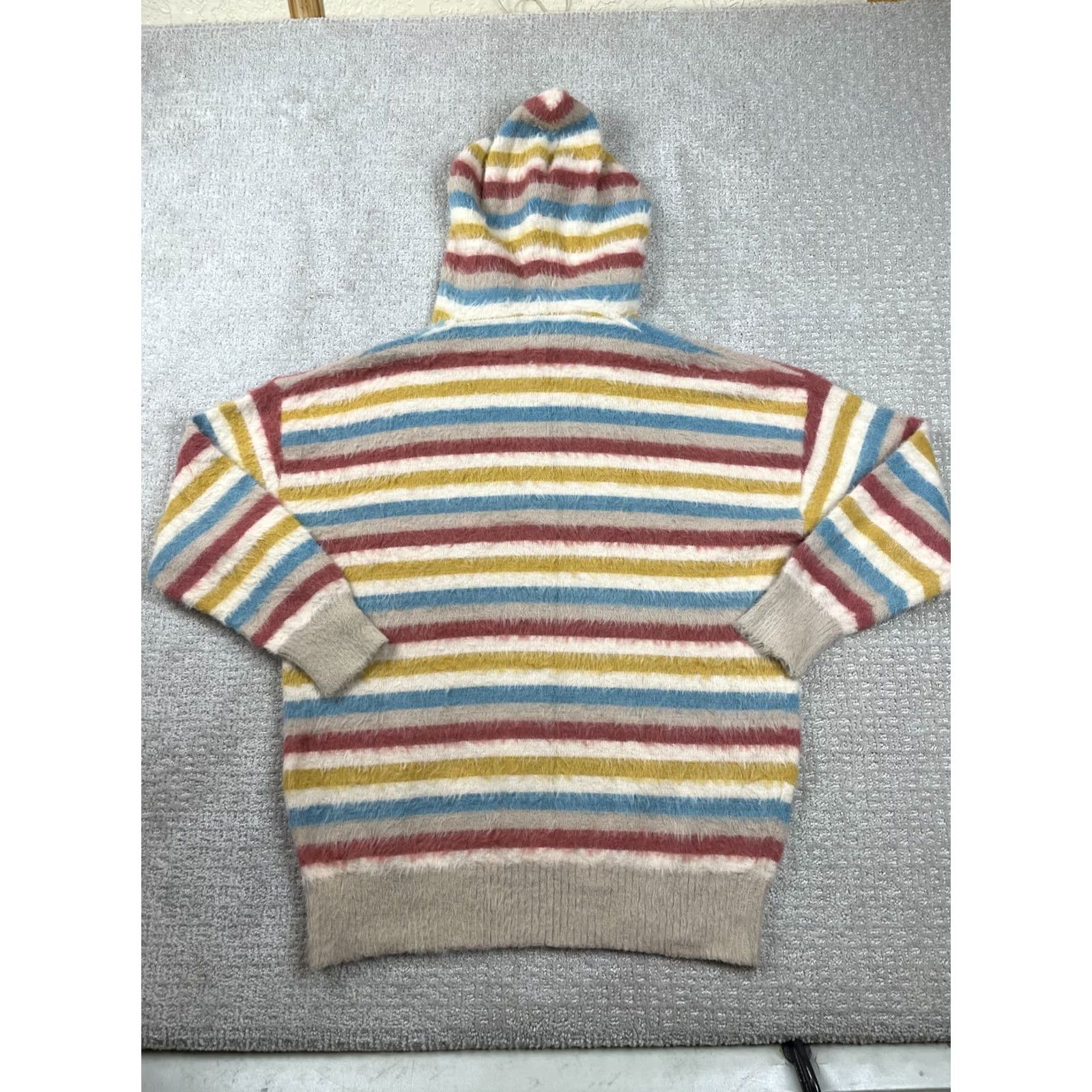 Anthropologie Anthropologie Hoodie Womens Large Multicolor Striped Pullover Cozy Winter Fall Spring Size L / US 10 / IT 46 - 6 Thumbnail