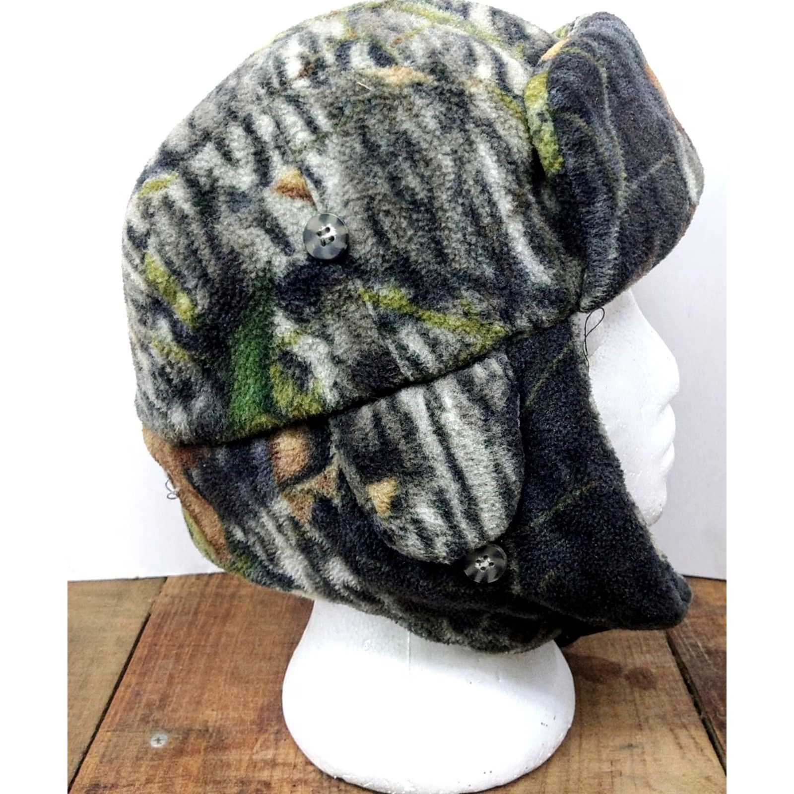 Vintage VINTAGE Mad Bomber Trapper Hat Camo Aviator Insulated Ear Flap Large Men Size ONE SIZE - 5 Thumbnail