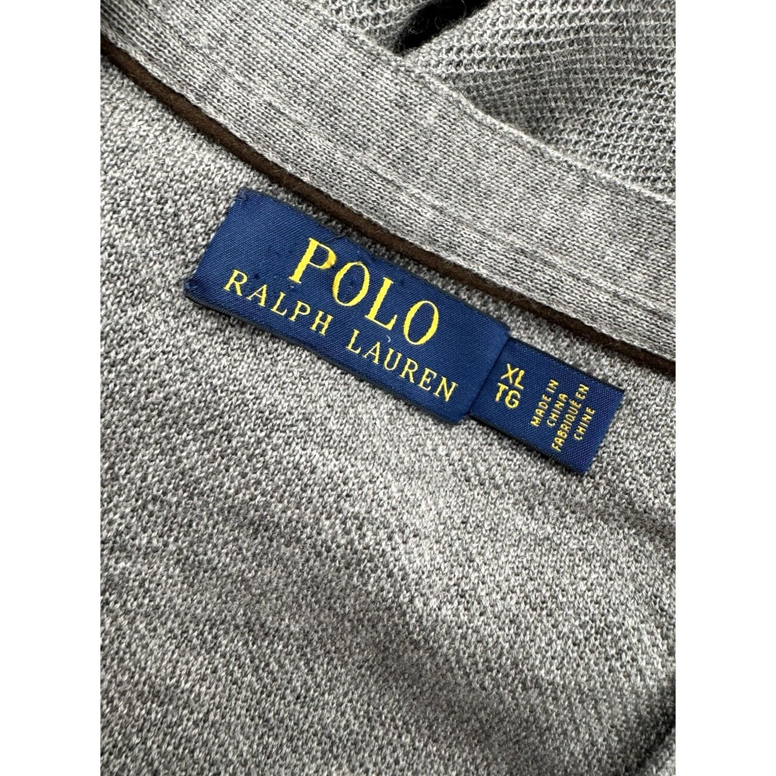 Polo Ralph Lauren POLO RALPH LAUREN Cardigan - Silk / Cashmere / Wool Lightweight XL Gray Mens Sweater, Polo Ralph Lauren, Cardigan, 90s? Size US XL / EU 56 / 4 - 4 Thumbnail