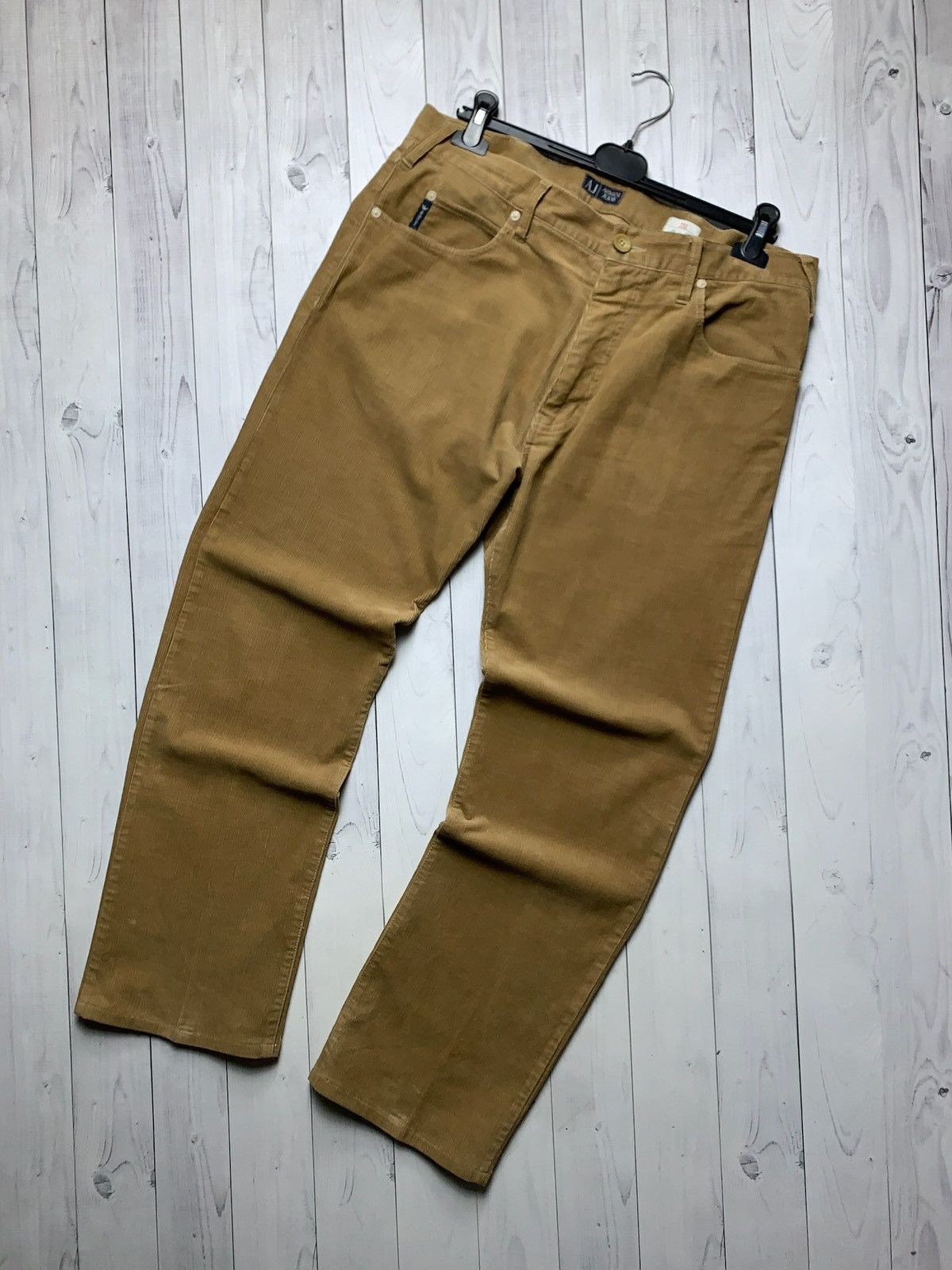 Armani × Vintage Vintage Armani Jeans velvet jeans size 36 logo Size US 36 / EU 52 - 1 Thumbnail