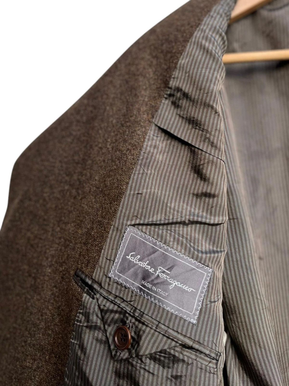 Salvatore Ferragamo Salvatore Ferragamo Wool Cashmere Jacket Size US L / EU 52-54 / 3 - 11 Thumbnail