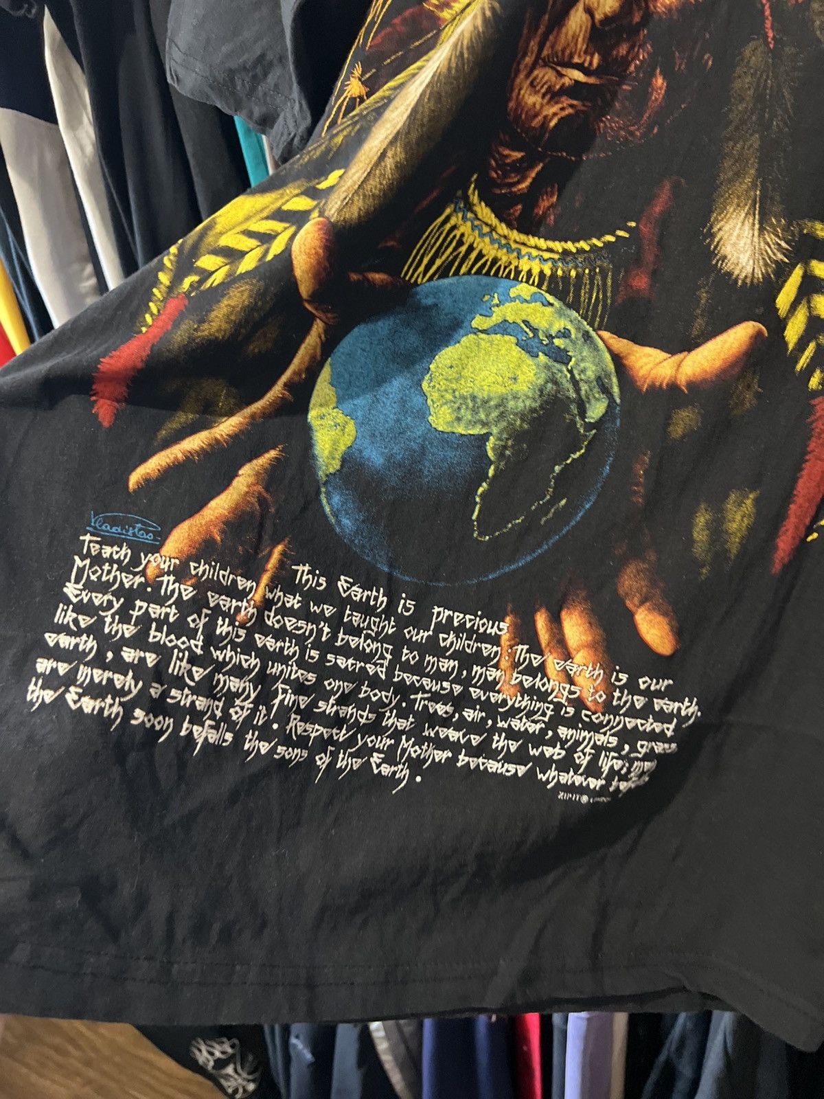 Band Tees 90s VINTAGE ZIP IT LONDON LOVE EARTH TRIDAL NATURE T SHIRT Size US L / EU 52-54 / 3 - 3 Thumbnail