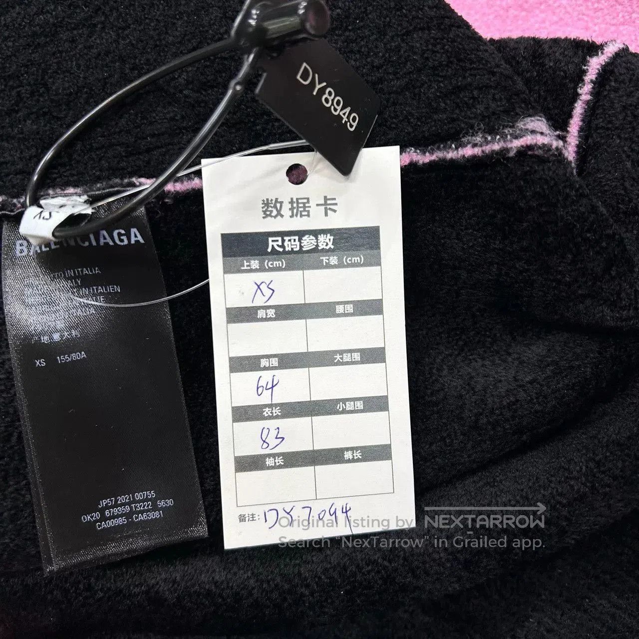 Balenciaga pink heart sweater for Valentine's Day. Size M / US 6-8 / IT 42-44 - 6 Thumbnail