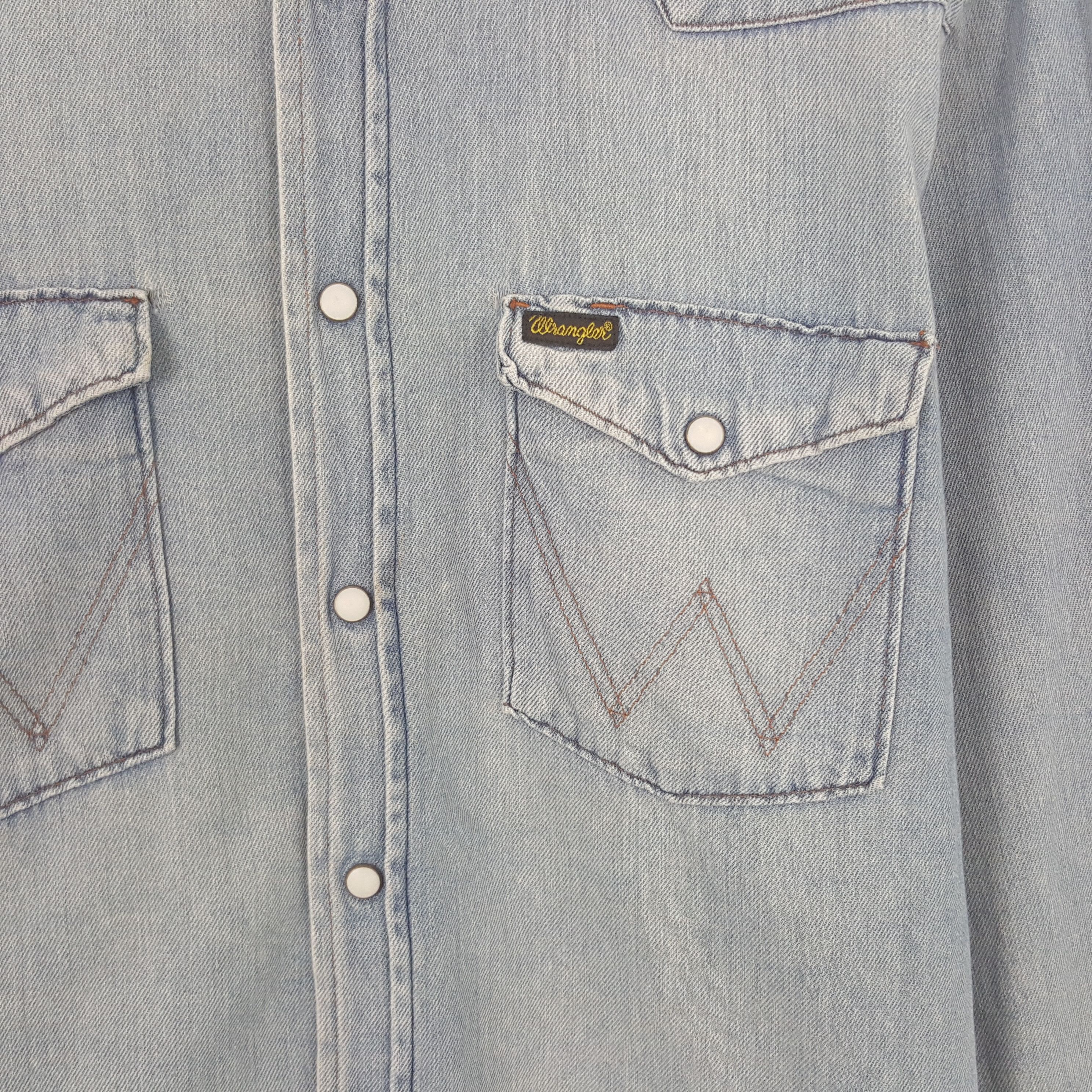 Wrangler Vintage Wrangler Japanese Denim Button Up Shirt Size US M / EU 48-50 / 2 - 2 Thumbnail