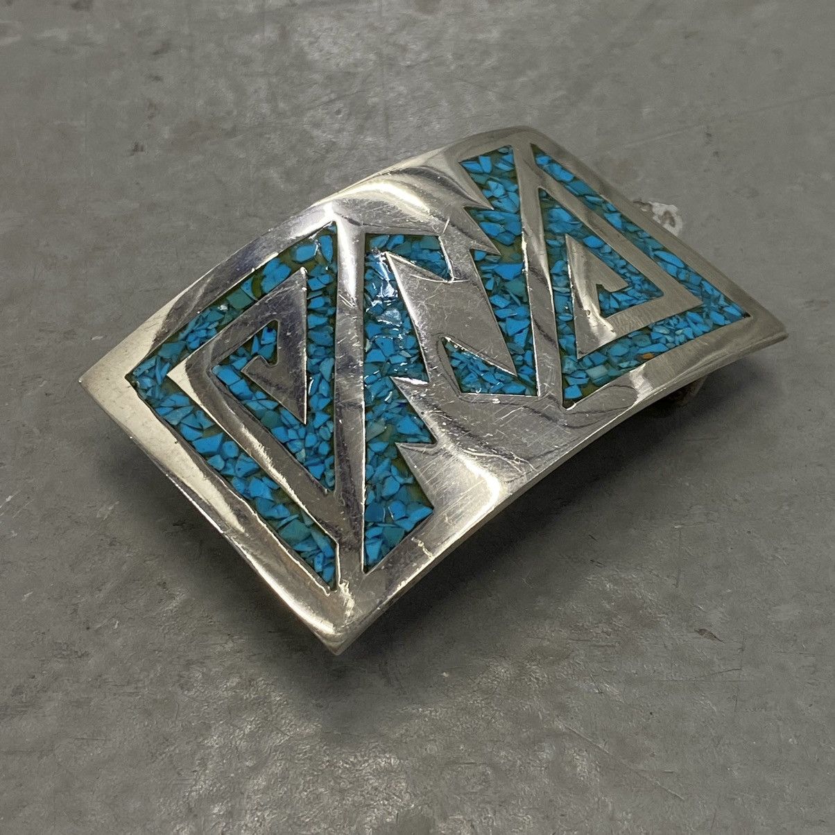 Kapital × Vintage Vtg 60s 70s Sterling Turquoise Tribal Belt Buckle 925 Hippie Size ONE SIZE - 1 Thumbnail