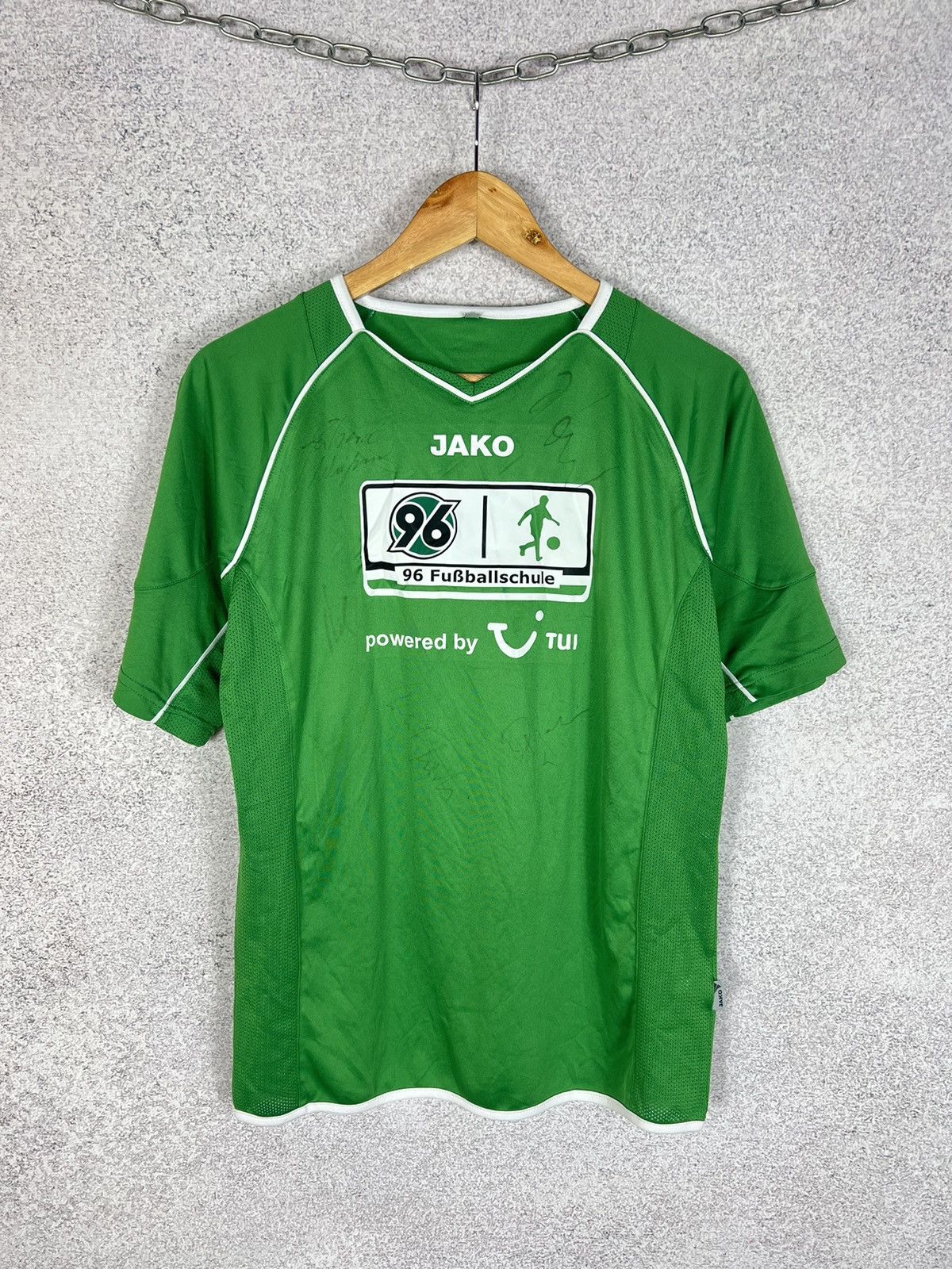 Vintage Vintage Hannover 96 Jako Players Signed Soccer Jersey Shirt Size US S / EU 44-46 / 1 - 1 Thumbnail