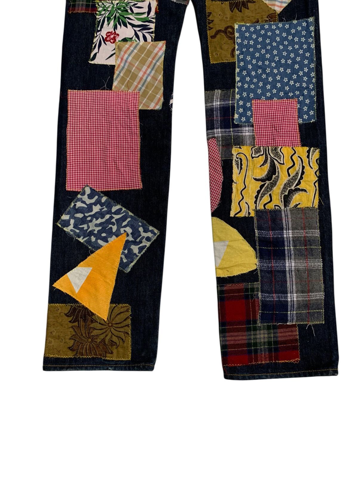 Kapital KAPITAL PATCHWORK HIPPIES STYLE REWORK JAPANESE INSANE DENIM Size US 29 - 9 Thumbnail