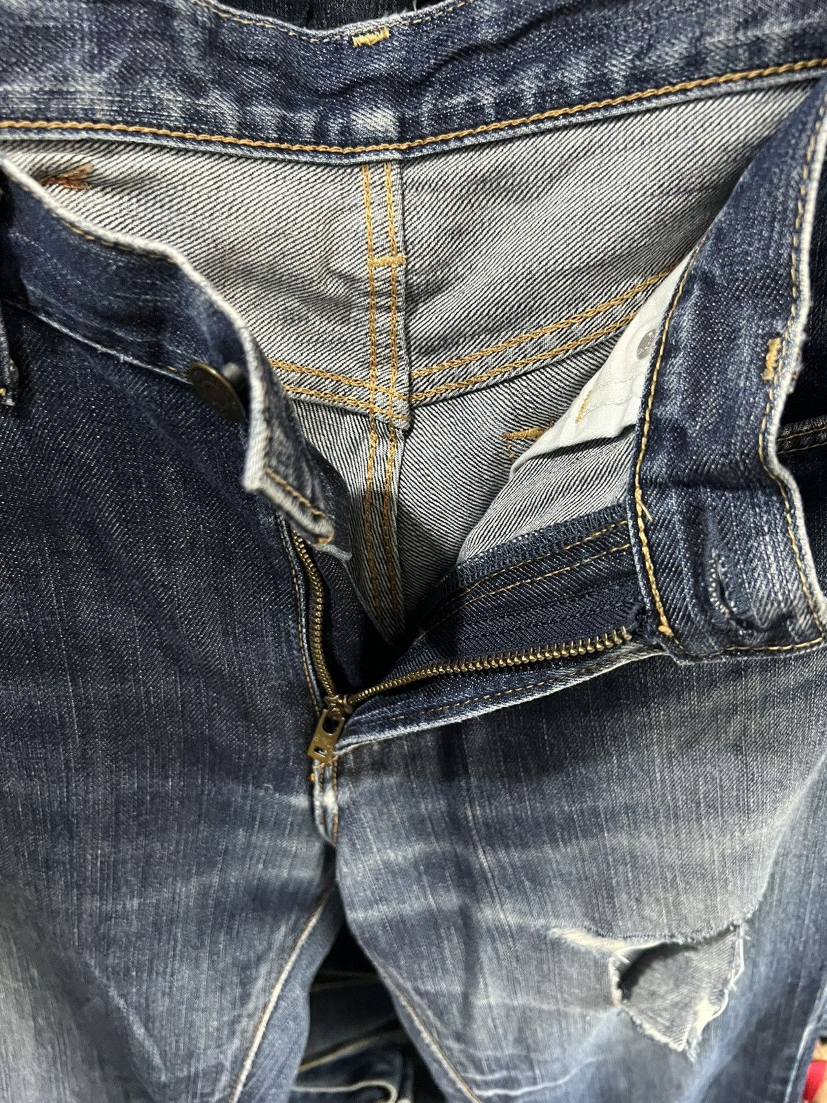 Edwin 🔥Vintage Edwin 402 Distressed Denim Size US 32 / EU 48 - 12 Thumbnail