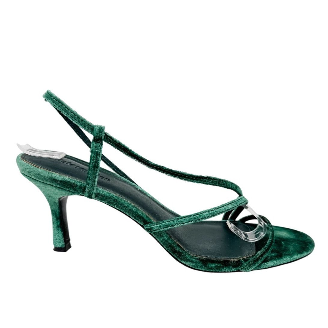 Reformation Reformation Marylou Velvet Slingback Sandals green size 7.5 Size US 7.5 / IT 37.5 - 11 Thumbnail