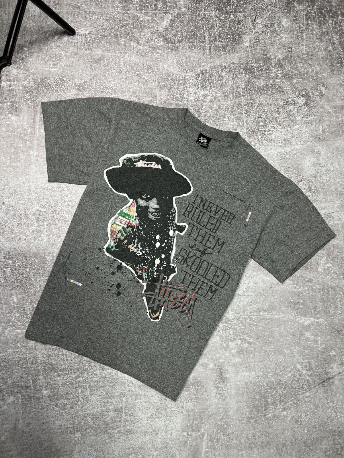 Stussy Stussy Skooled Them Graphic Streetwear Tee Grey Medium Size US M / EU 48-50 / 2 - 1 Thumbnail