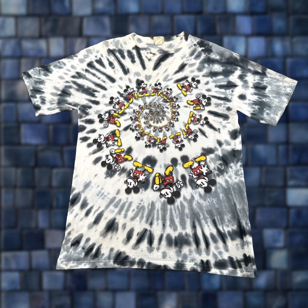 Disney Mickey Mouse Vintage 90s Grateful Dead Spiral Music Tie Dye Shirt Size L Size US L / EU 52-54 / 3 - 1 Thumbnail