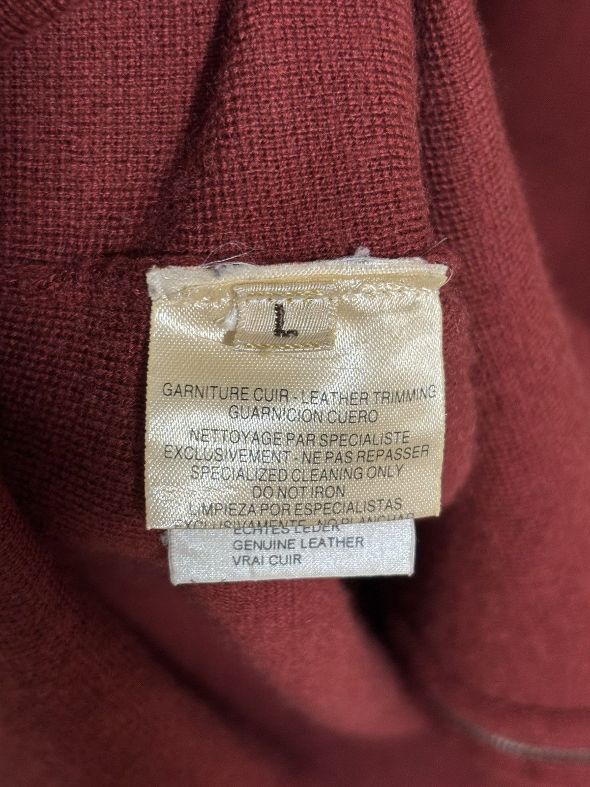 Hermes Rare Vintage Hermes Wool and Cashmere Leather Elbow Patch Size US L / EU 52-54 / 3 - 10 Thumbnail