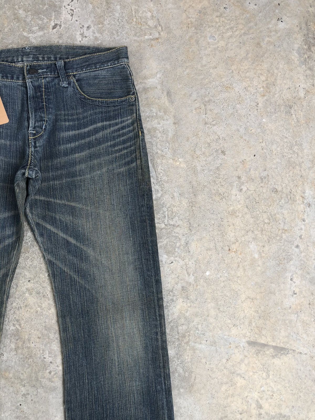 Who Decides War Japanese Takeo Kikuchi Flared Jeans Distressed Jeans Size US 31 - 5 Thumbnail