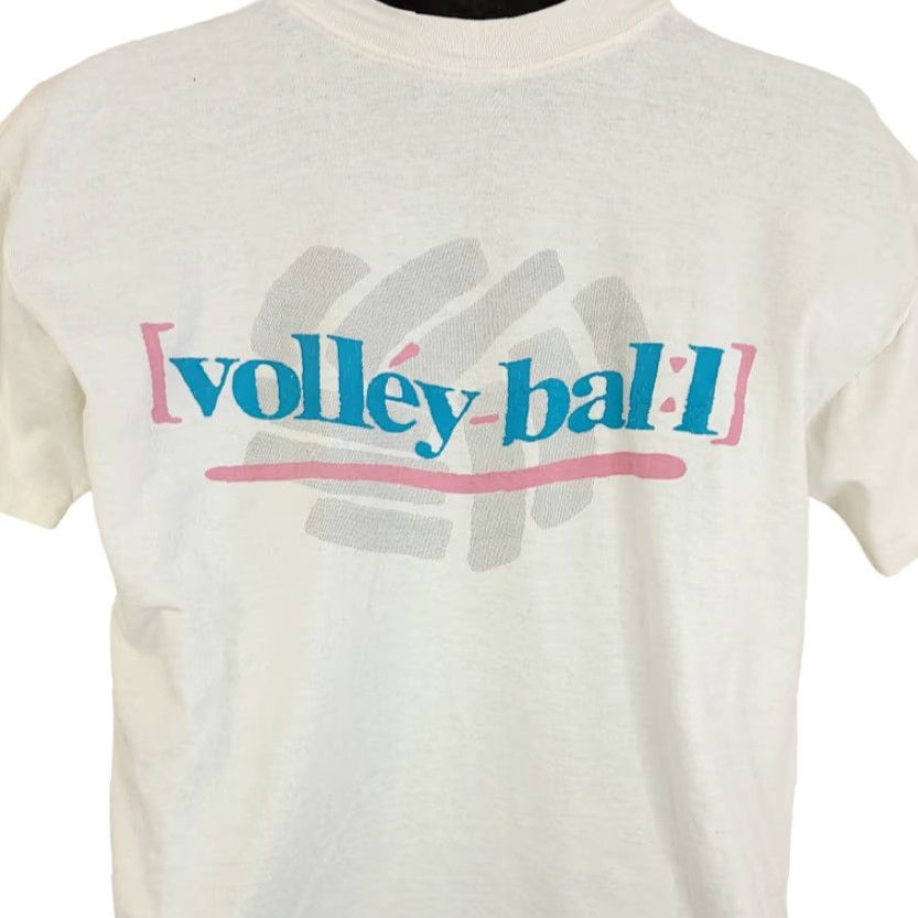 Mossimo VINTAGE Mossimo Beach Volleyball T Shirt Mens Size Large White Cotton 80s Sports Made In USA Surf Skater 80s Mens Tee Size US L / EU 52-54 / 3 - 5 Thumbnail