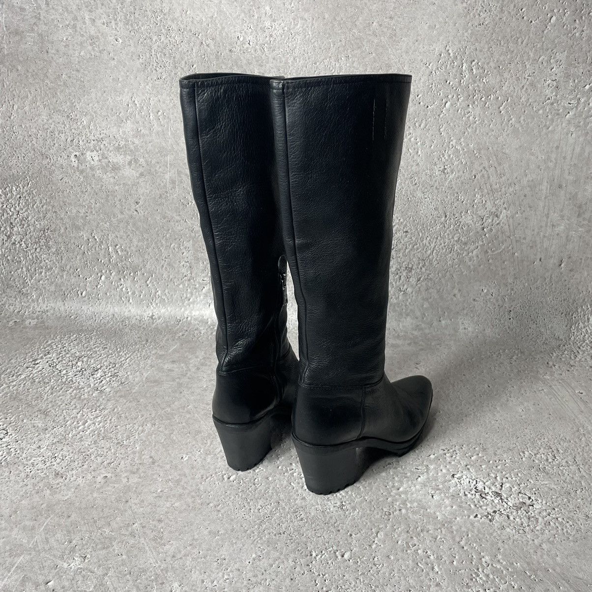 Prada × Vintage Prada Leather Black High Knee Boots Size US 8 / IT 38 - 5 Thumbnail
