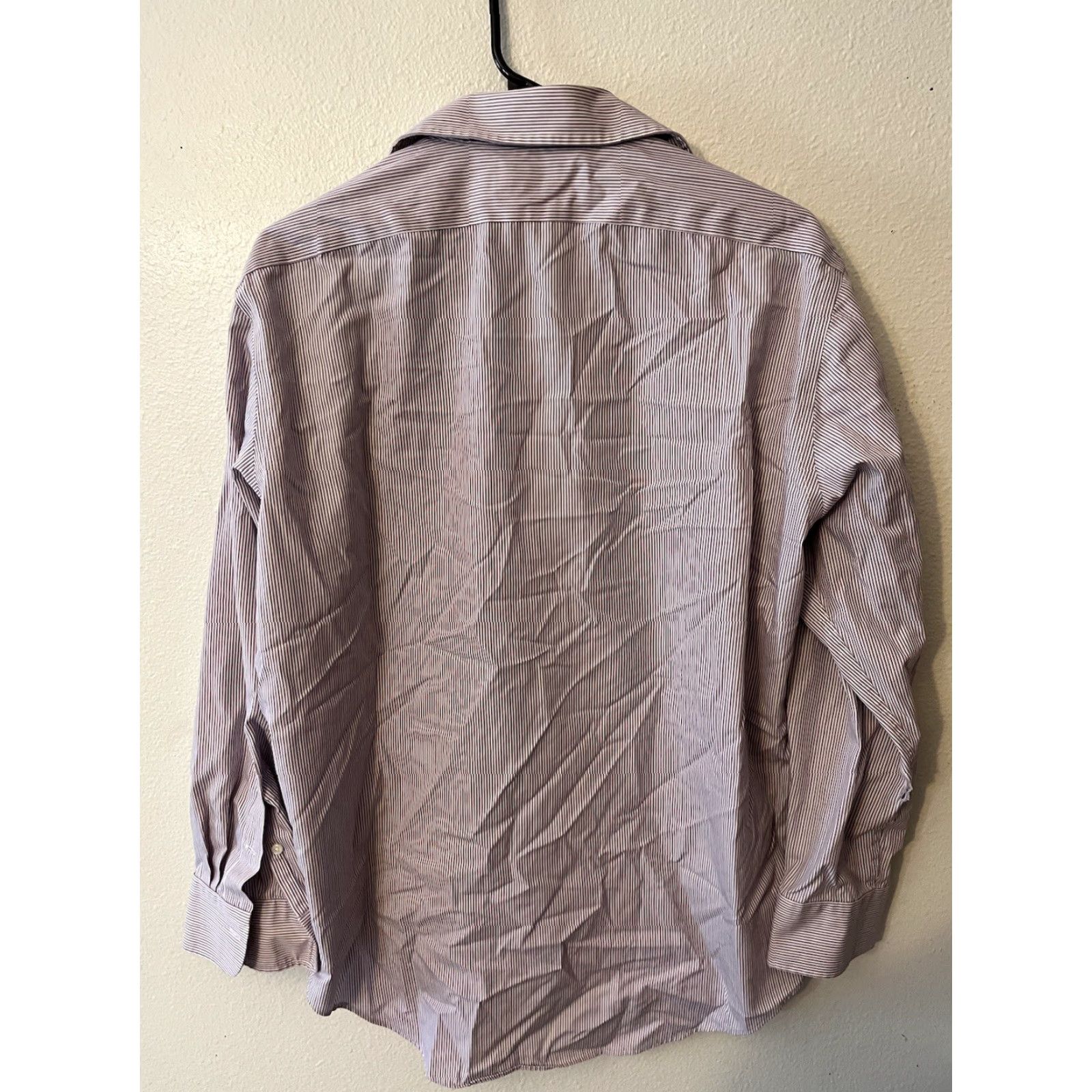 Ralph Lauren Lauren Ralph Lauren Shirt Men Purple Striped Non Iron Button-Up 16 Regular Fit Size L Casual Vintage No Size US L / EU 52-54 / 3 - 3 Thumbnail