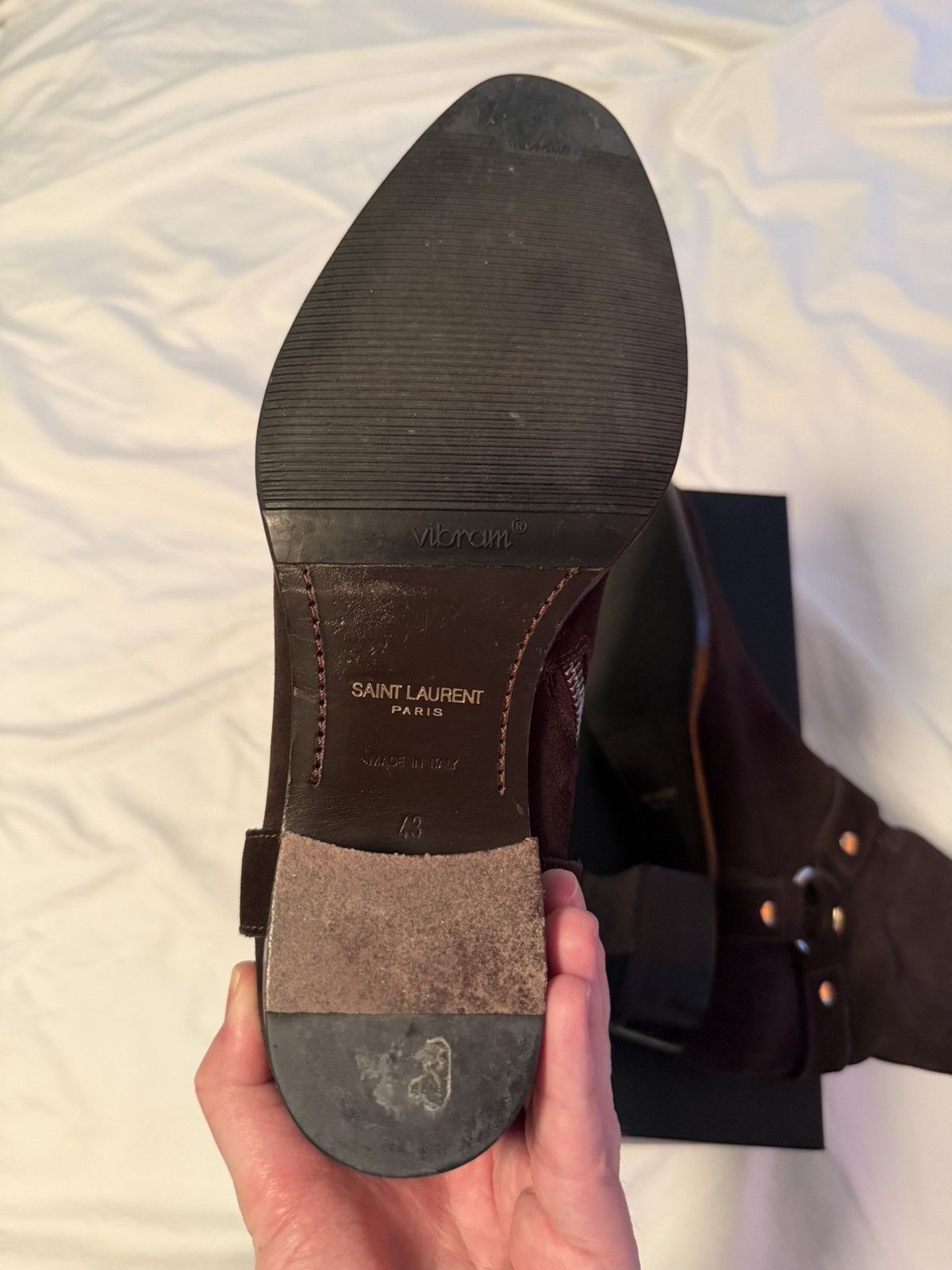 Saint Laurent Paris RARE FW13 Chocolate Harness Boot Size US 10 / EU 43 - 5 Thumbnail
